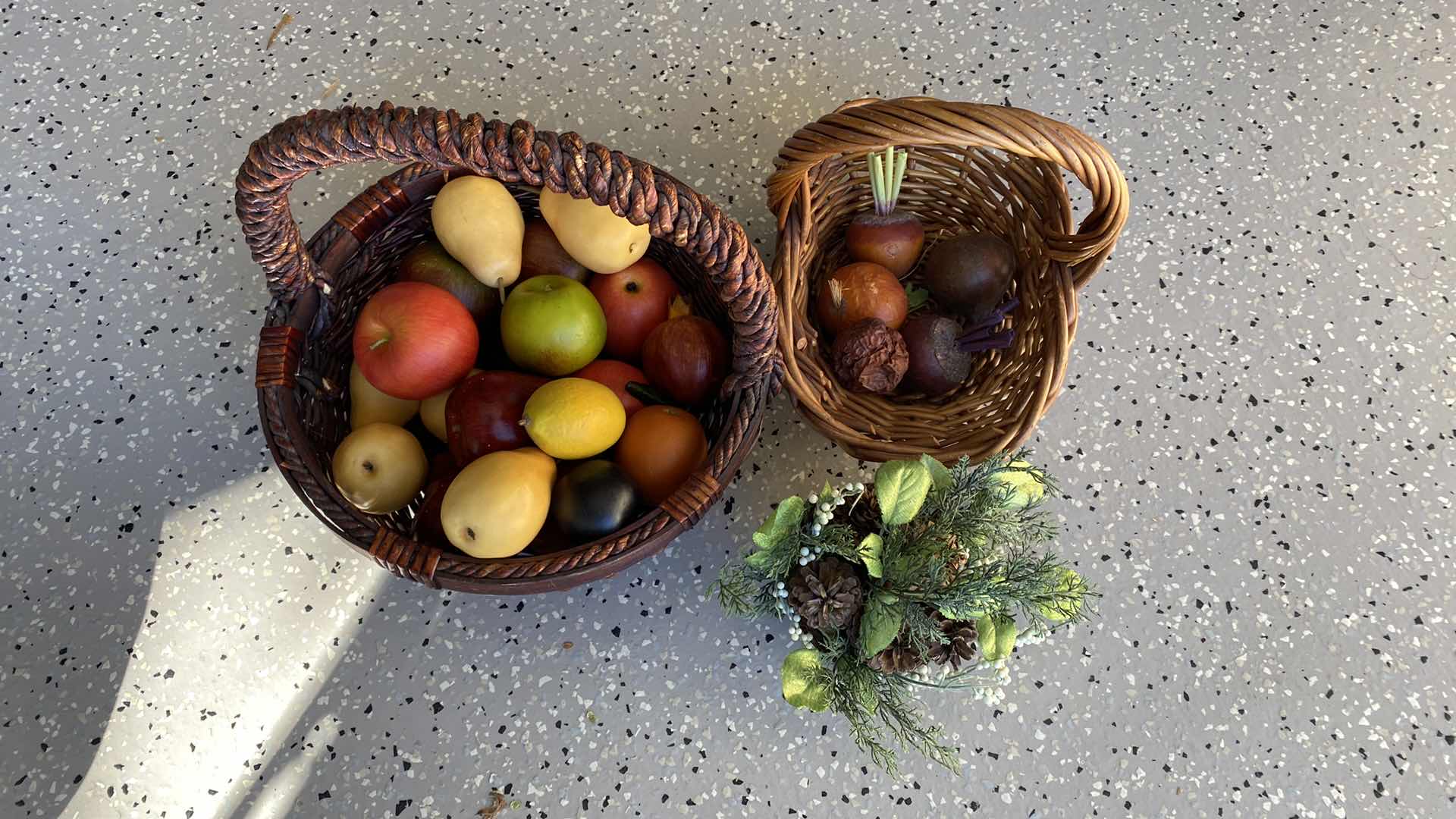 Photo 1 of BASKETS WITH FAUX FRUIT