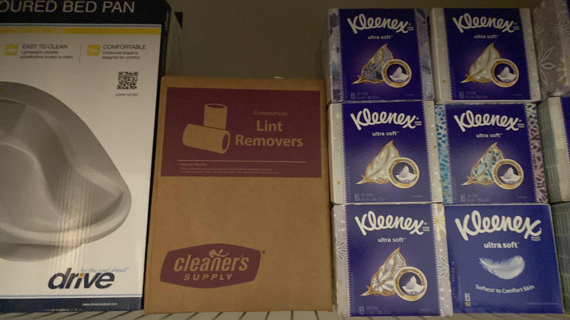 Photo 1 of CONTENTS OF HALL CLOSET TIWEKS KLEENEX AND MORE