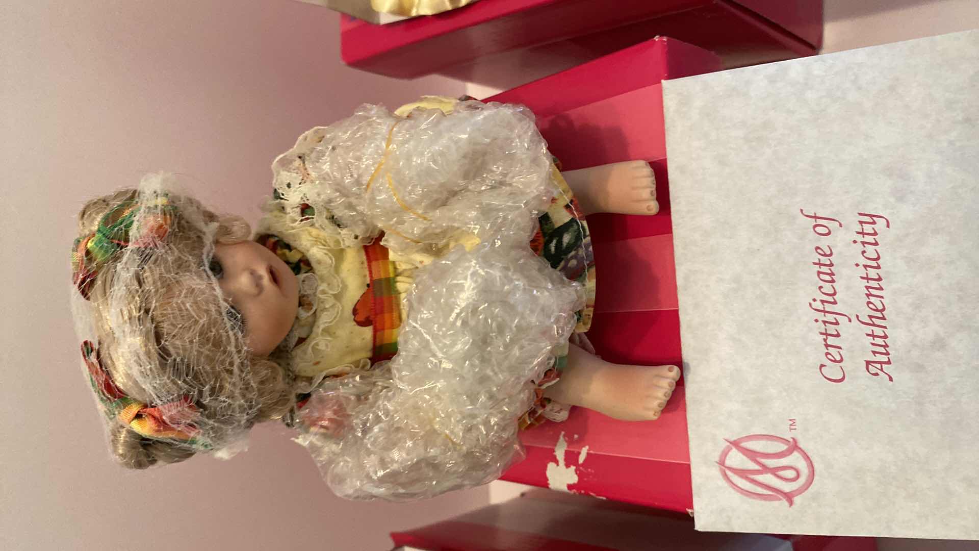 Photo 1 of MARIE OSMOND FINE PORCELAIN COLLECTIBLES DOLLS H 5.5” FROM SITTING POSITION