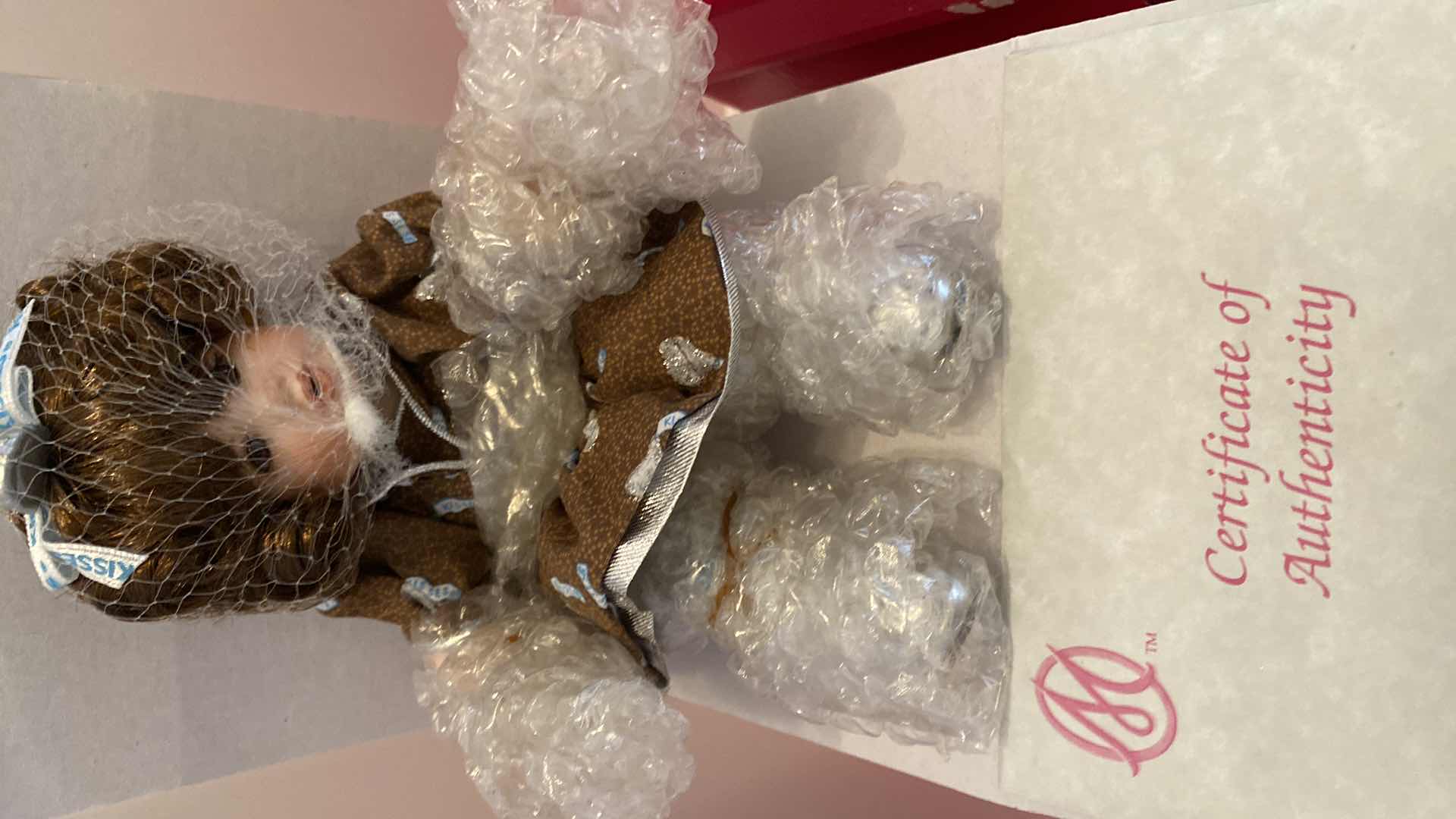 Photo 1 of MARIE OSMOND FINE PORCELAIN COLLECTIBLES DOLLS H 5.5” FROM SITTING POSITION