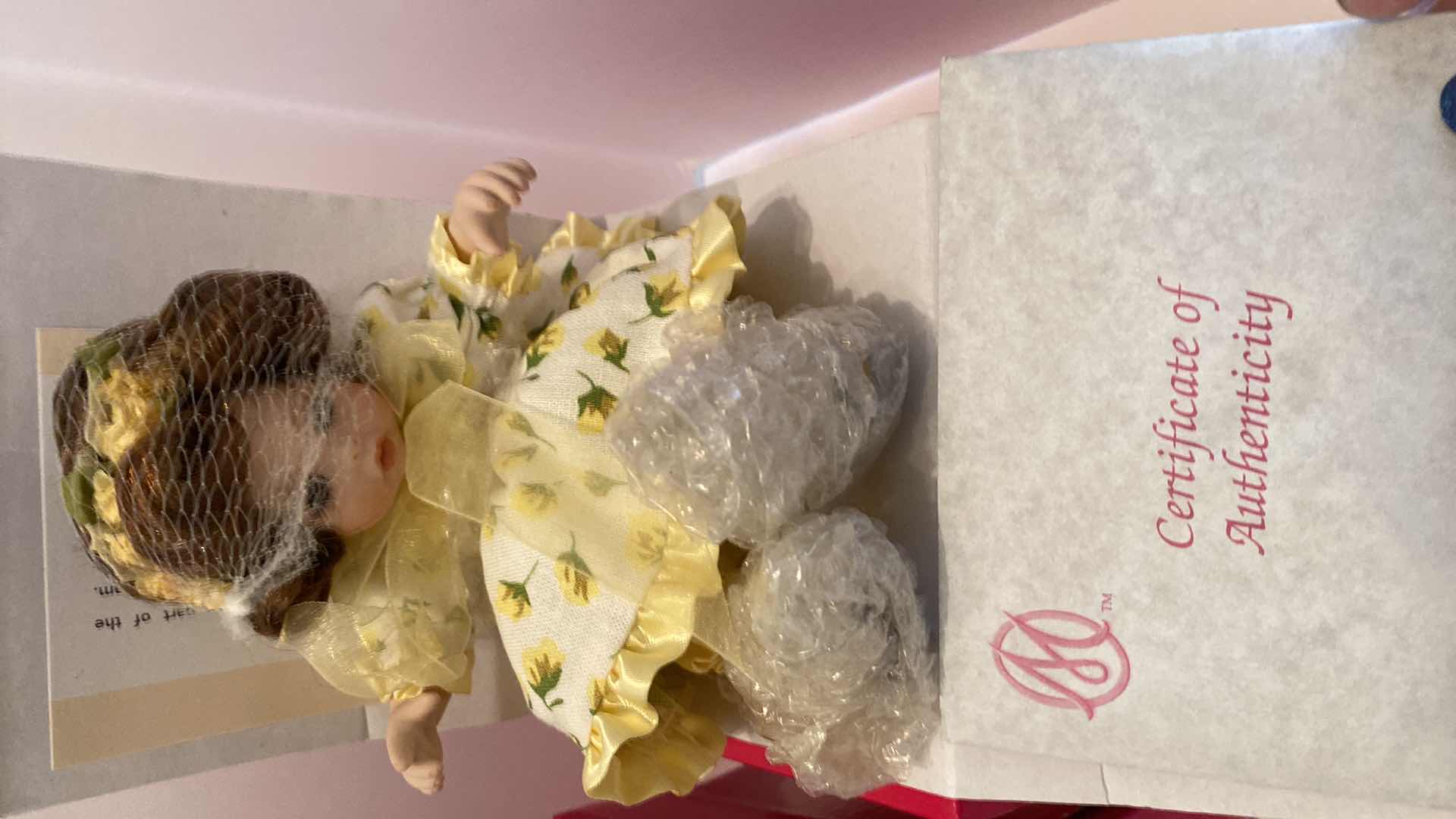 Photo 1 of MARIE OSMOND FINE PORCELAIN COLLECTIBLES DOLLS H 5.5” FROM SITTING POSITION