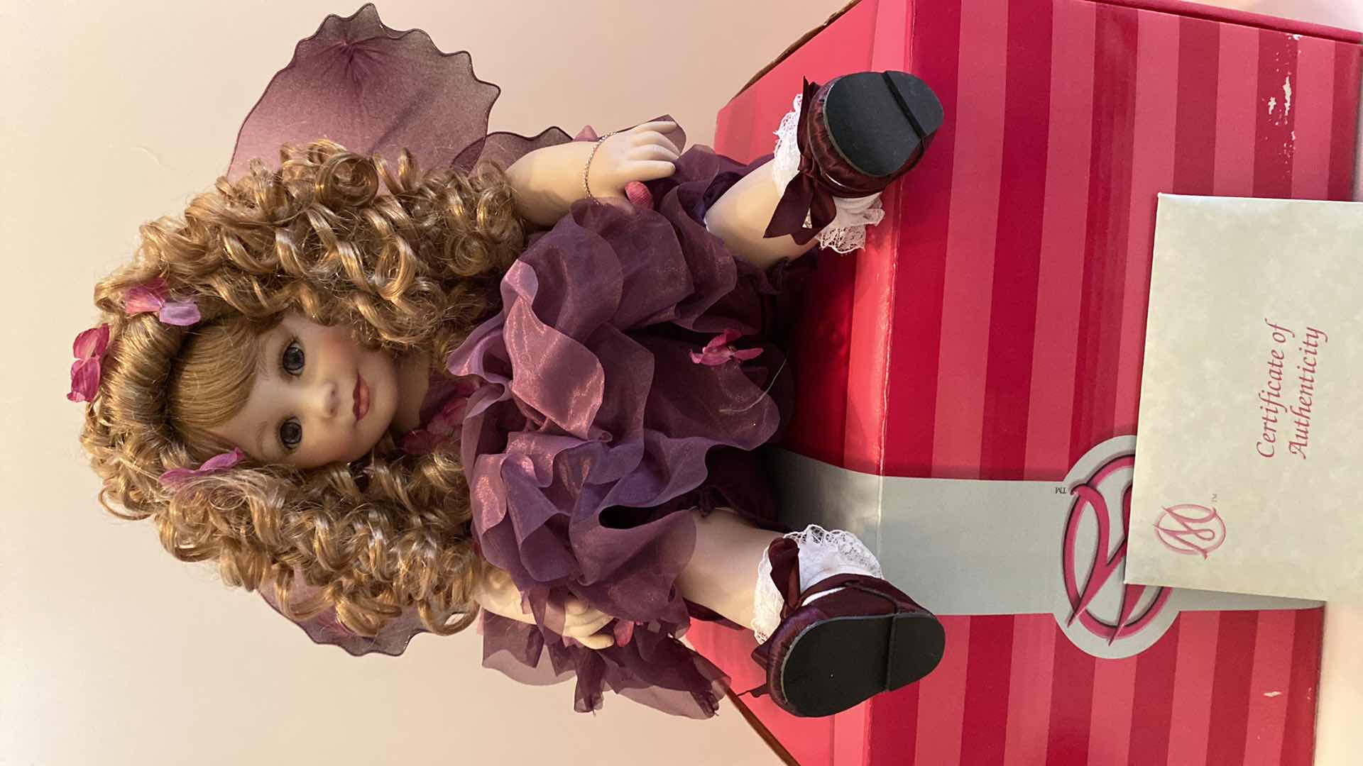 Photo 1 of 2- BOXES MARIE OSMOND FINE PORCELAIN COLLECTIBLE HARMONY BUTTERFLY DOLL H 15” $100