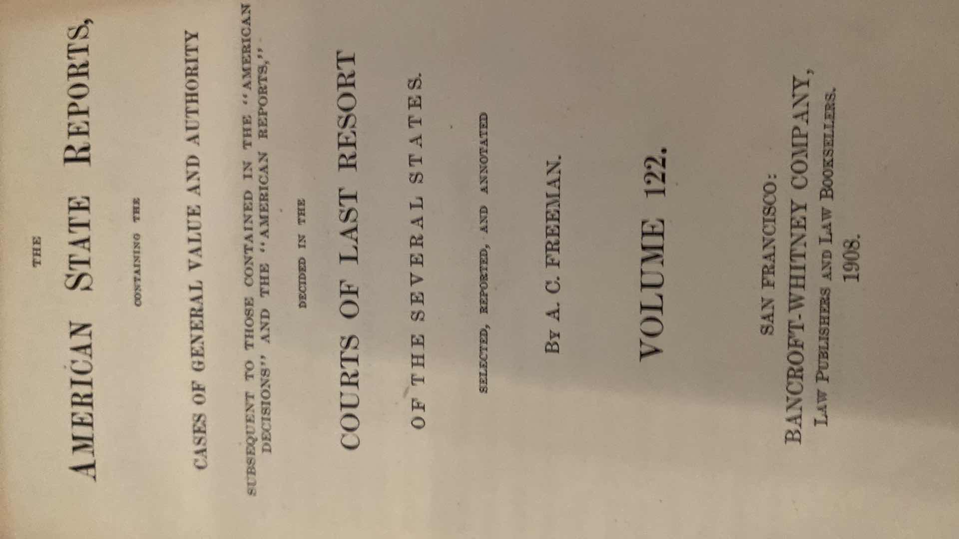 View 6 of ANTIQUE - 4 ERNEST & CRANMER LAW BOOKS FROM LATE 1800’s