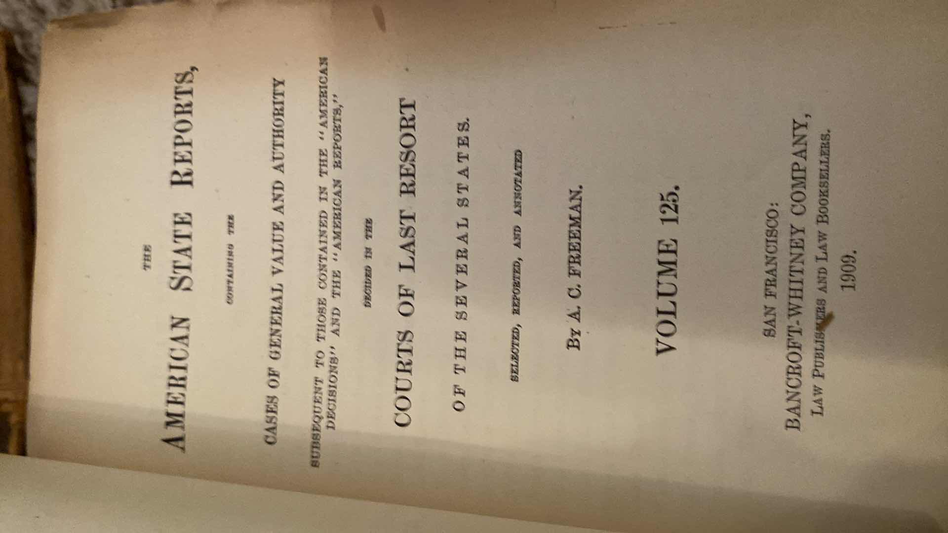 Photo 1 of ANTIQUE - 5 ERNEST & CRANMER LAW BOOKS FROM LATE 1800’s to EARLY 1900’s