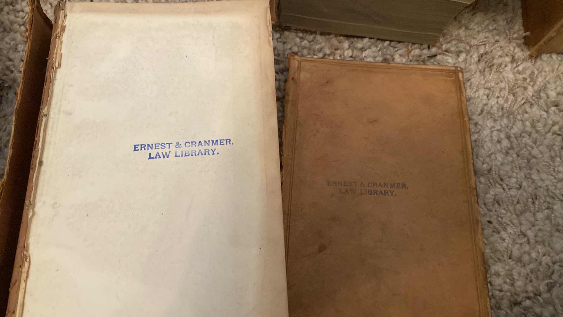 Photo 1 of ANTIQUE - 5 ERNEST & CRANMER LAW BOOKS FROM LATE 1800’s to EARLY 1900’s