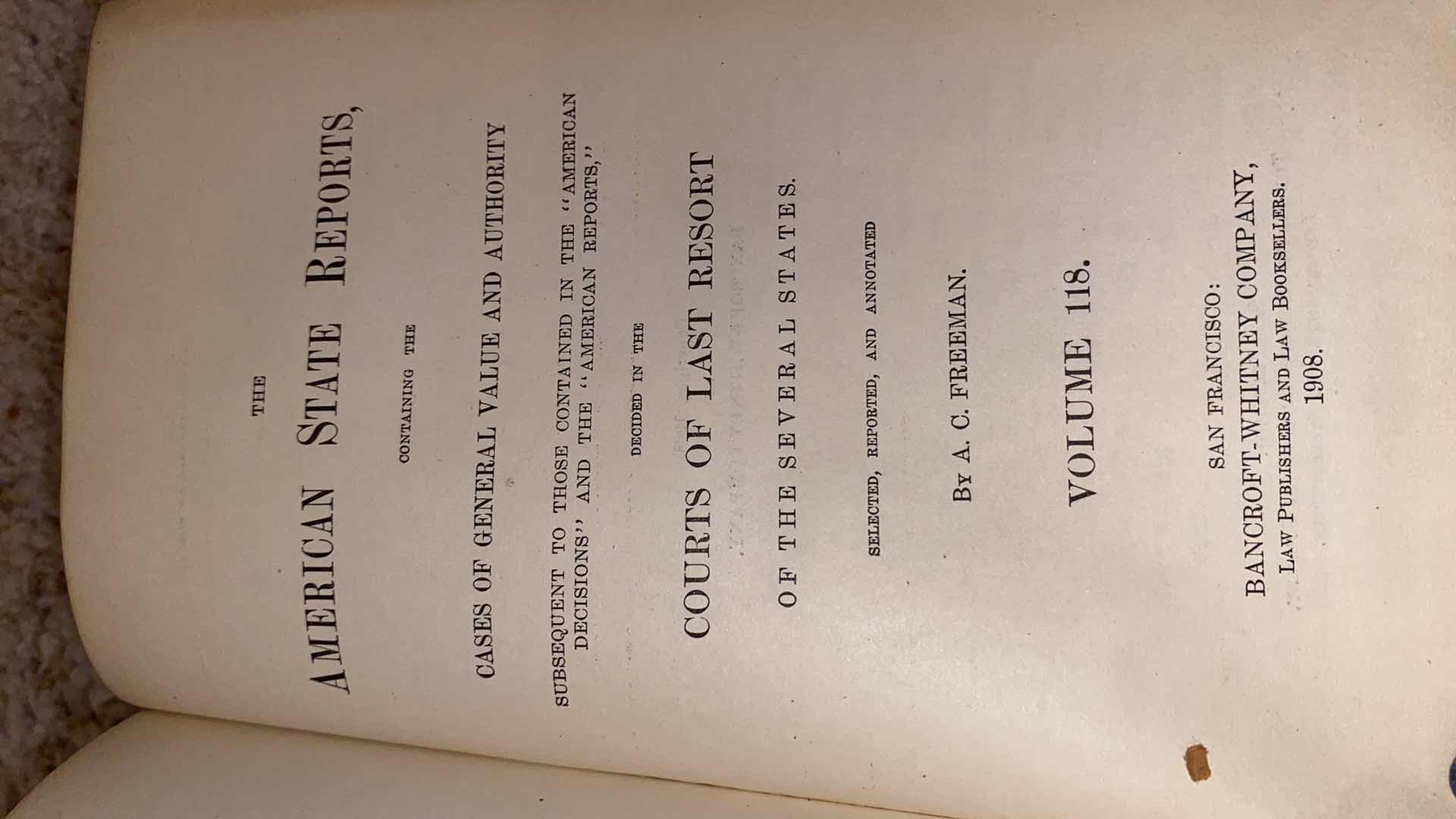 Photo 7 of ANTIQUE - 4 ERNEST & CRANMER LAW BOOKS FROM EARLY 1900’s