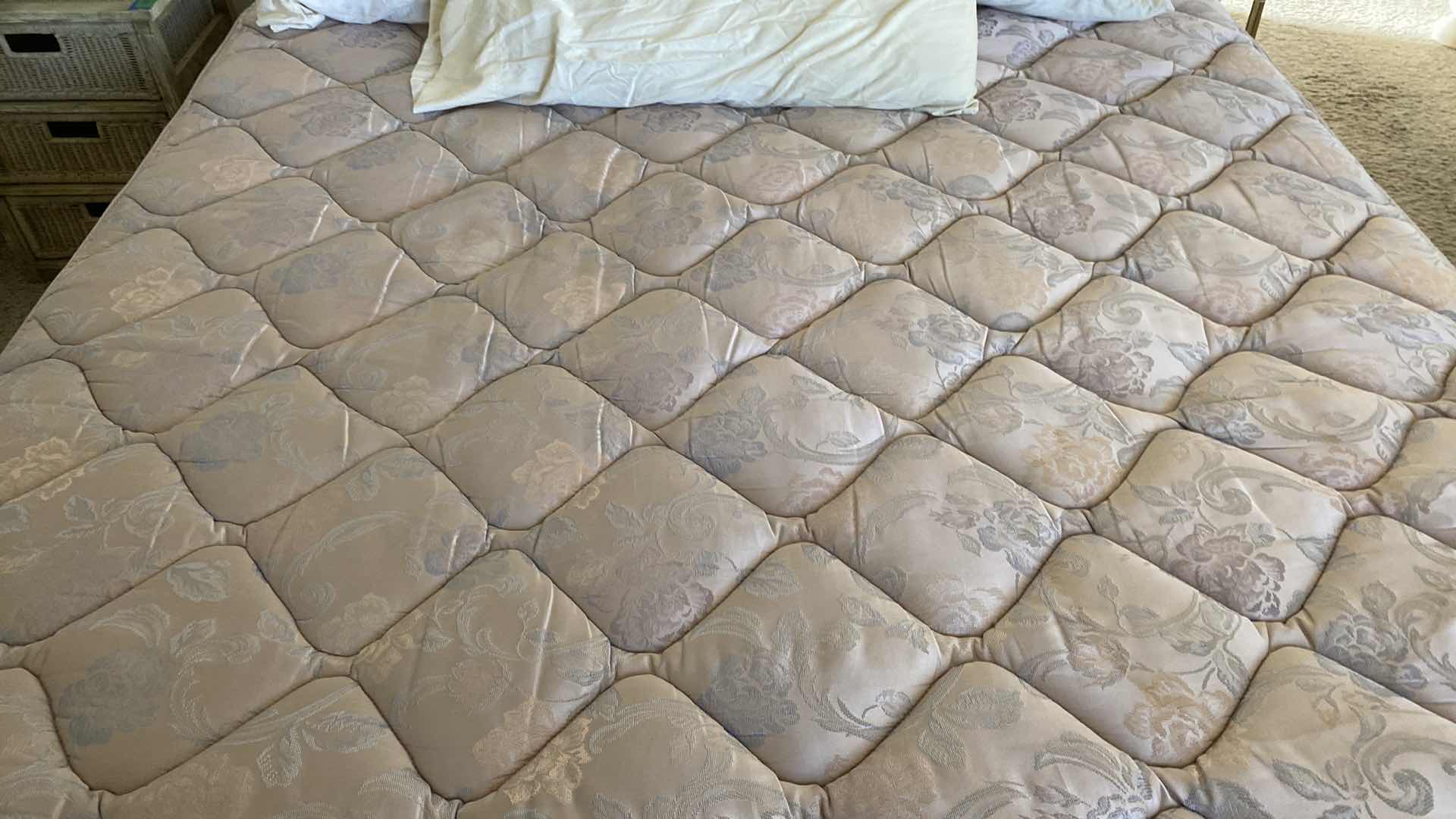 Photo 1 of KING IRON BED WITH SIMMONS MATTRESS 76” X 87” H 56”