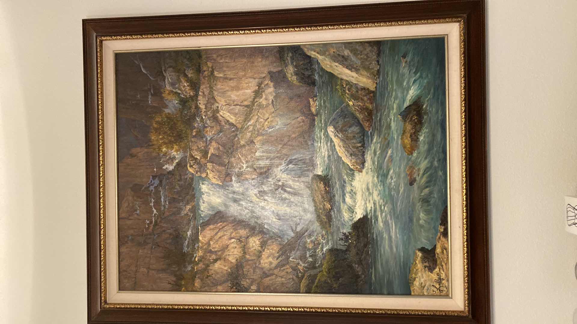 Photo 1 of FRAMED SIGNED LANDSCAPE BY G. LILLY 1983 ARTWORK 39” x 46”