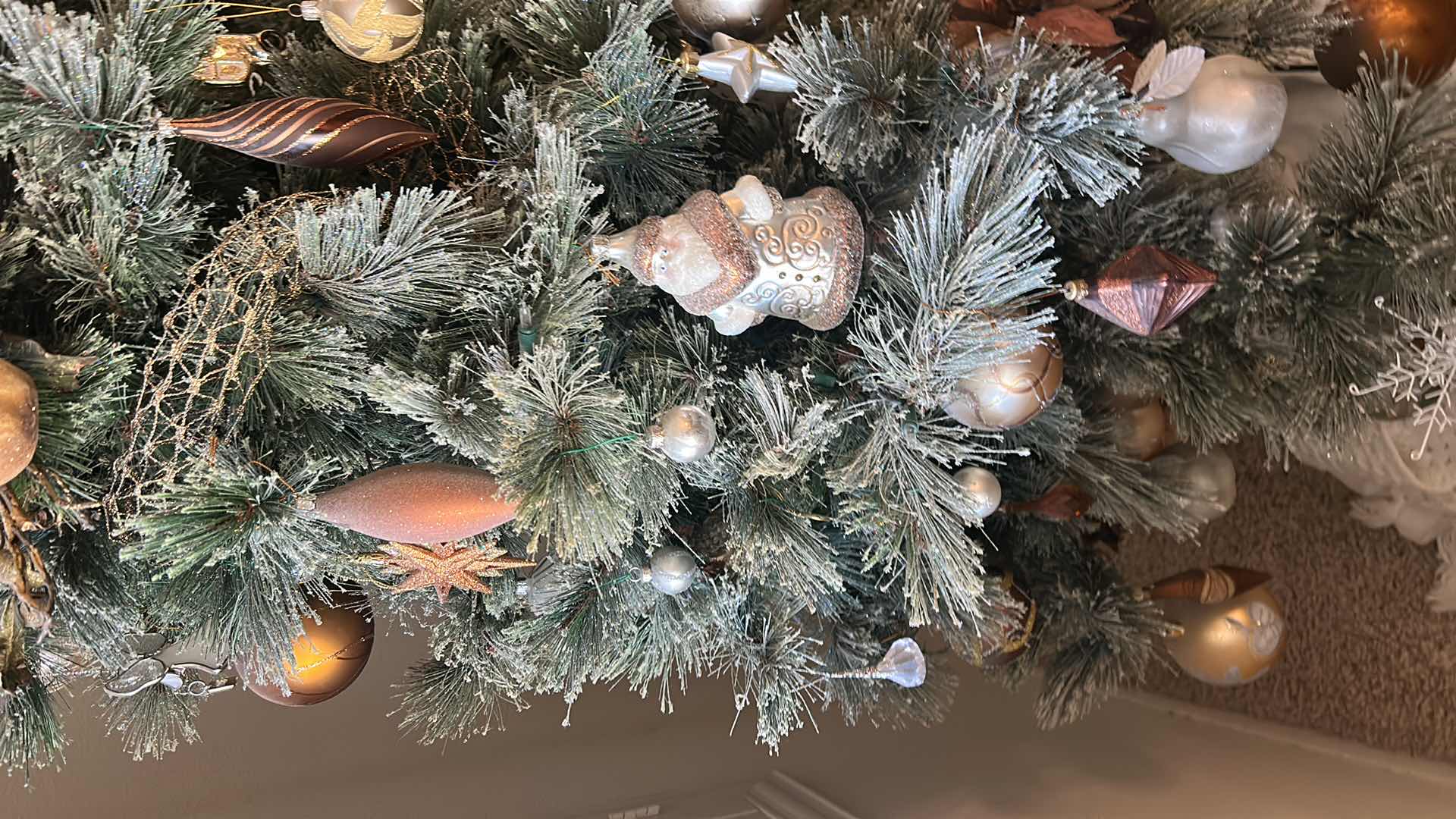 Photo 3 of 8’ DOUBLE HEADED CHRISTMAS TREE WITH ORNAMENTS AND LIGHTS