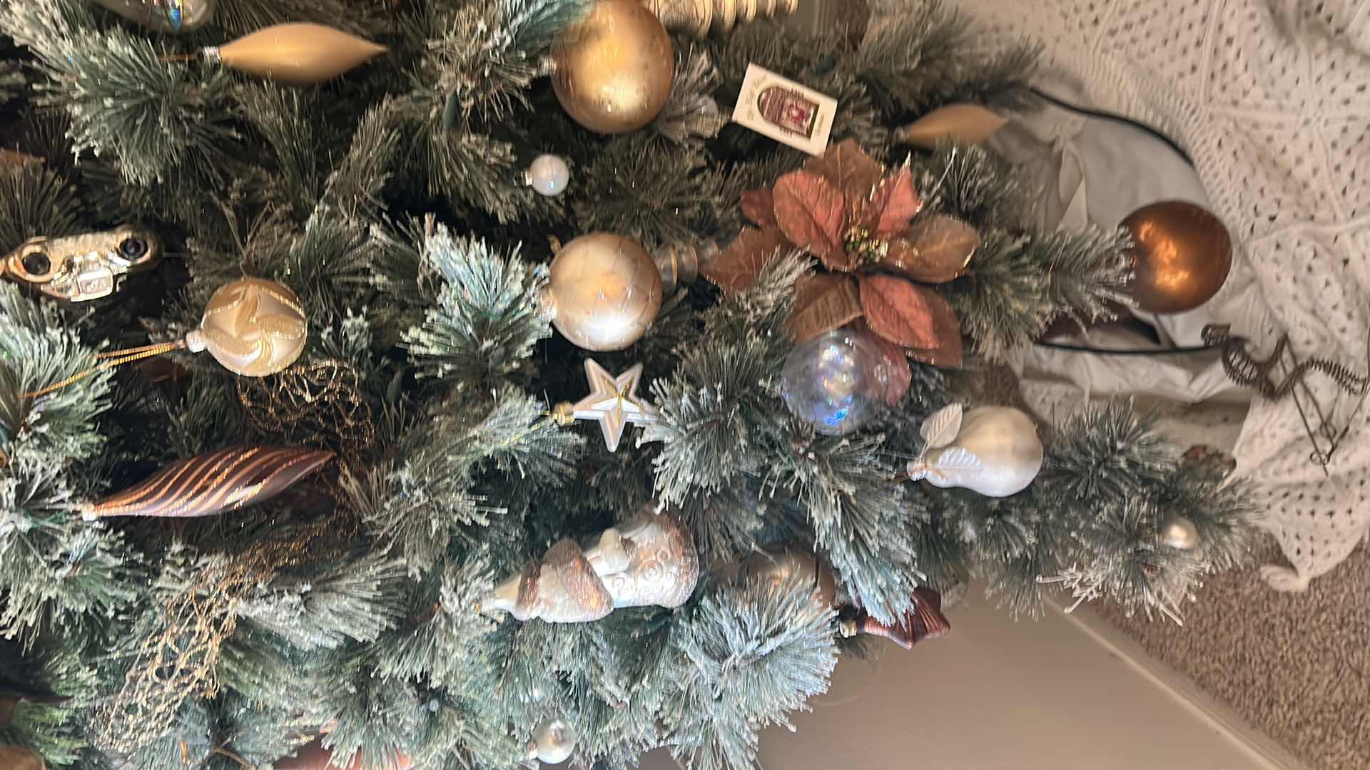 Photo 4 of 8’ DOUBLE HEADED CHRISTMAS TREE WITH ORNAMENTS AND LIGHTS