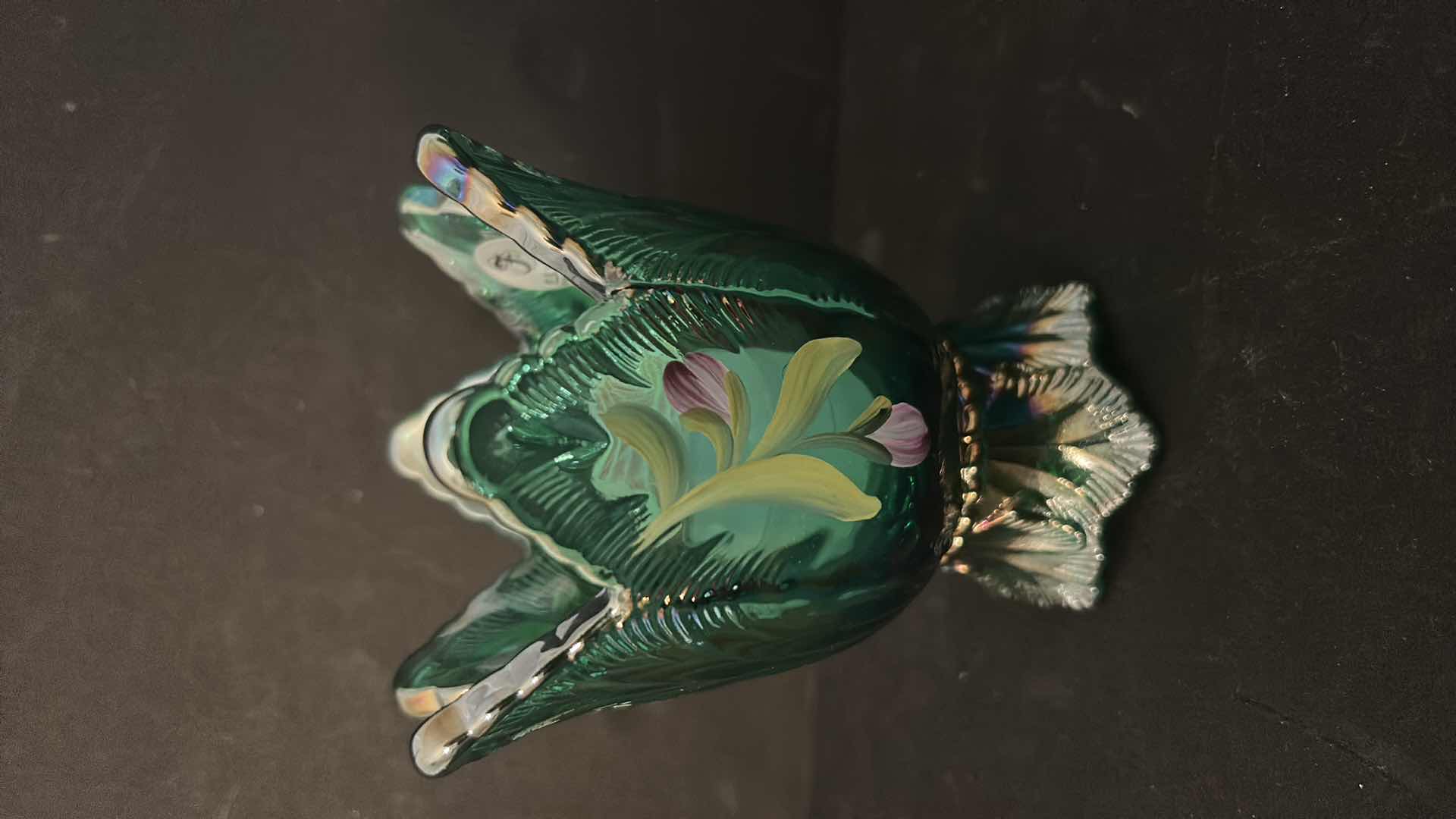 Photo 2 of FENTON HAND-PAINTED VASE 4”