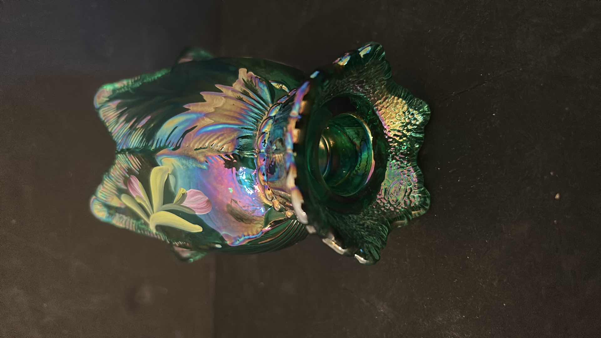 Photo 5 of FENTON HAND-PAINTED VASE 4”