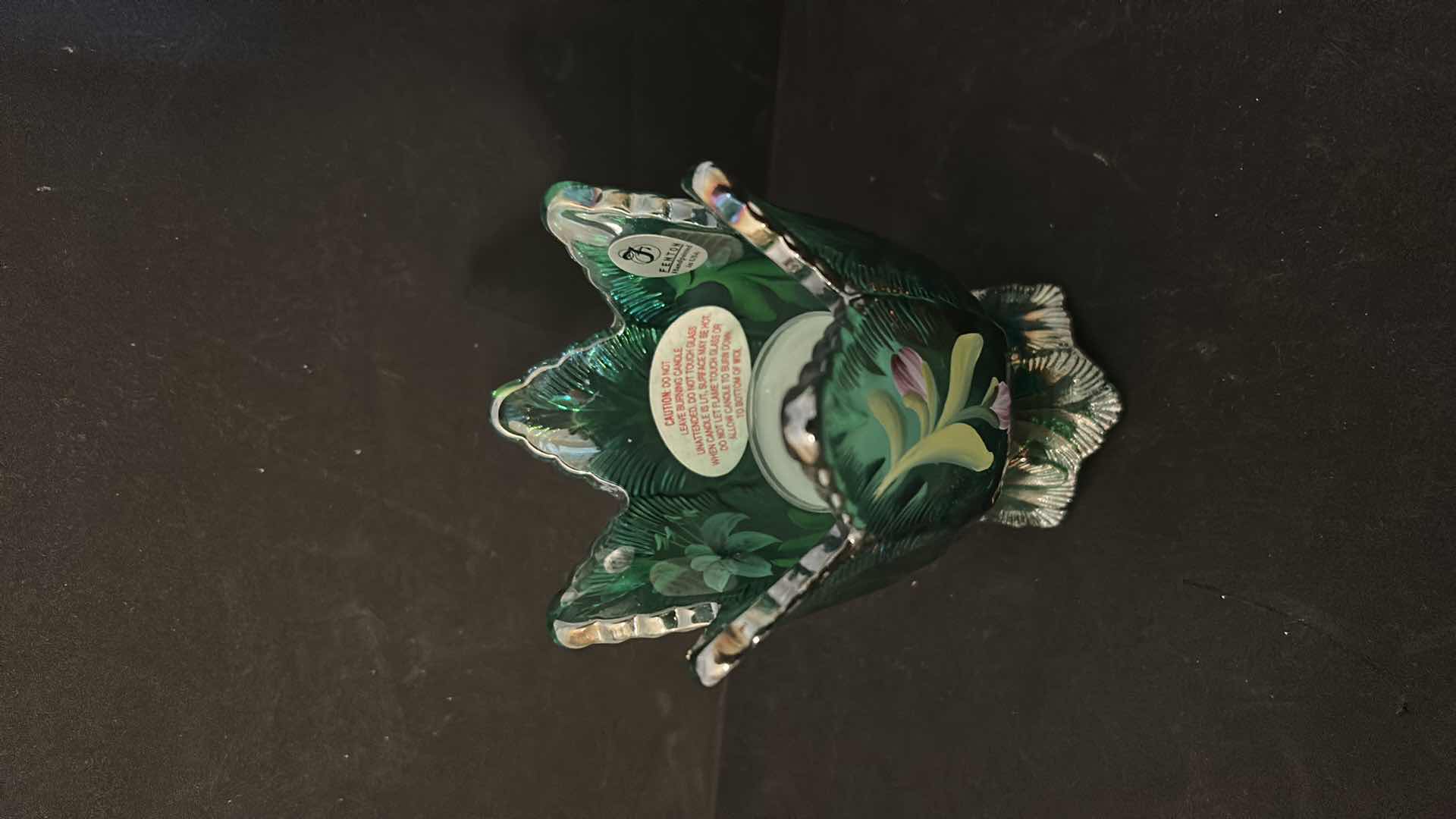 Photo 3 of FENTON HAND-PAINTED VASE 4”