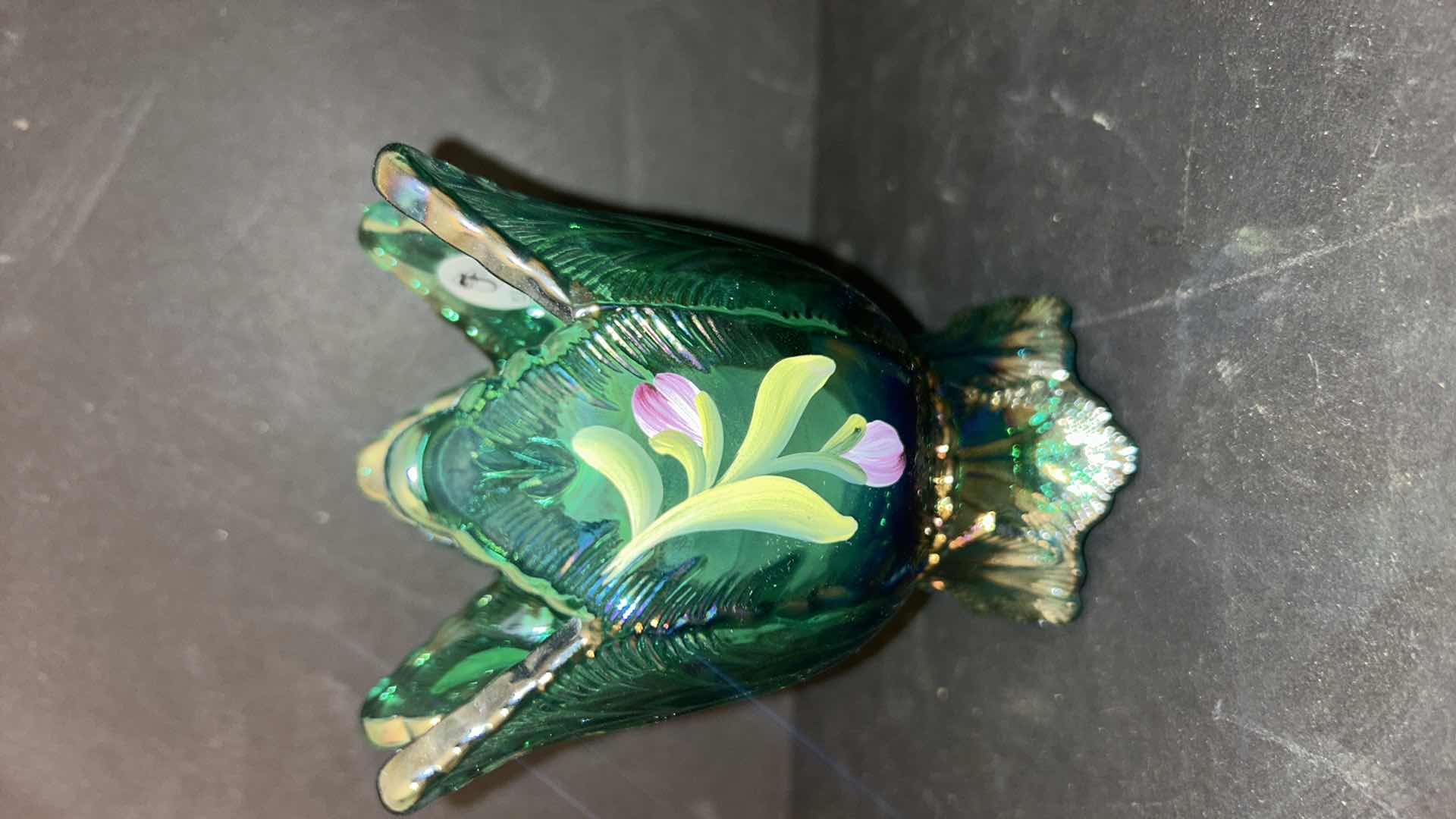 Photo 1 of FENTON HAND-PAINTED VASE 4”