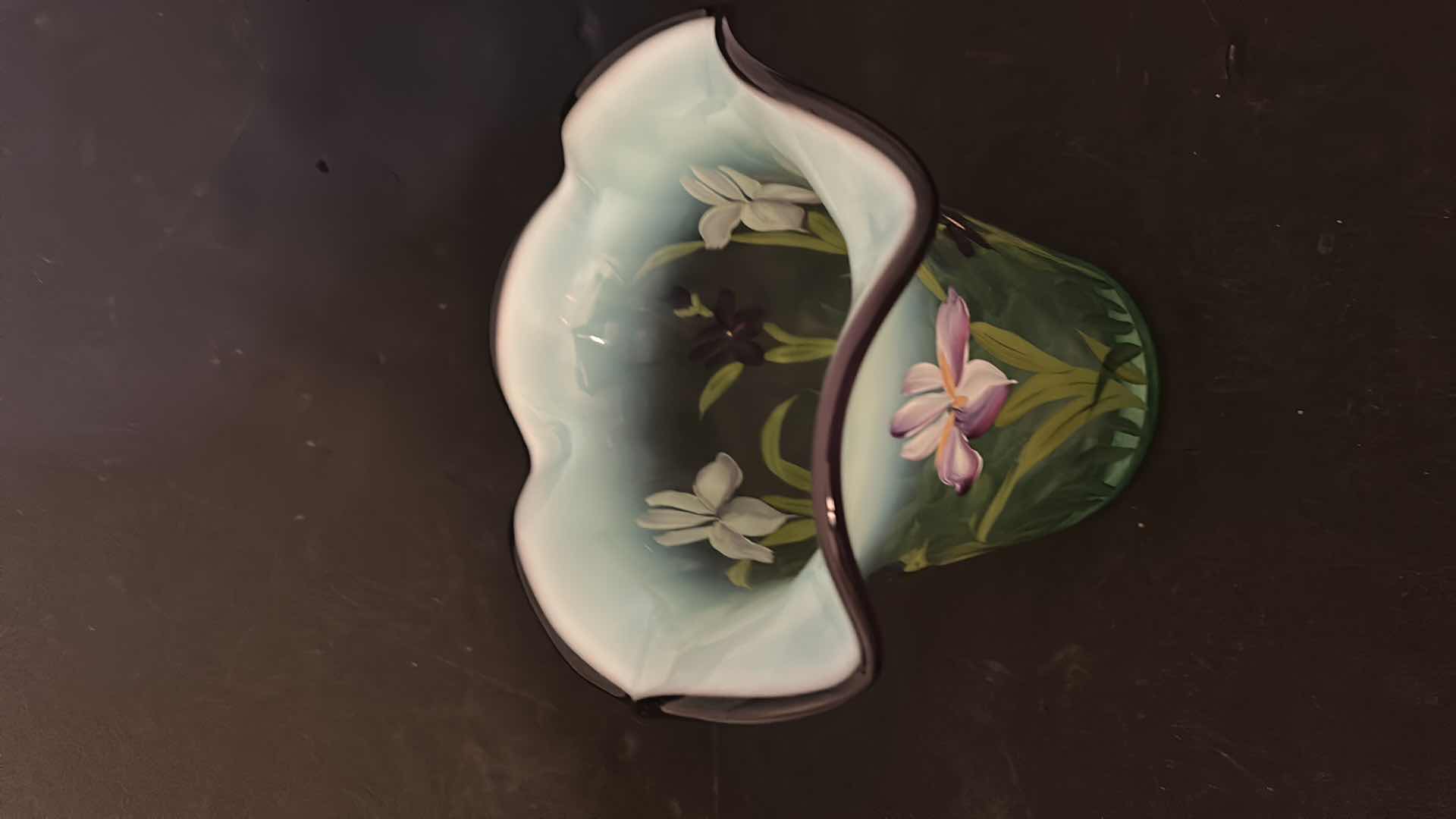 Photo 5 of FENTON HAND PAINTED VASE 6”