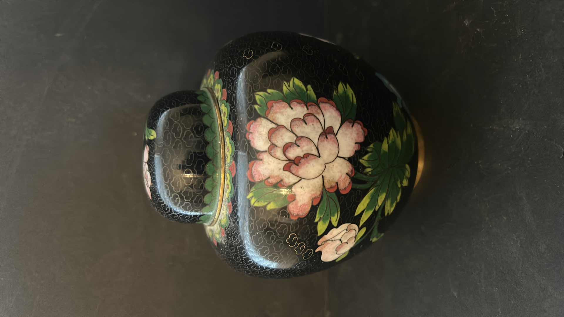 Photo 1 of METAL ENAMELED GINGER JAR 5.5”