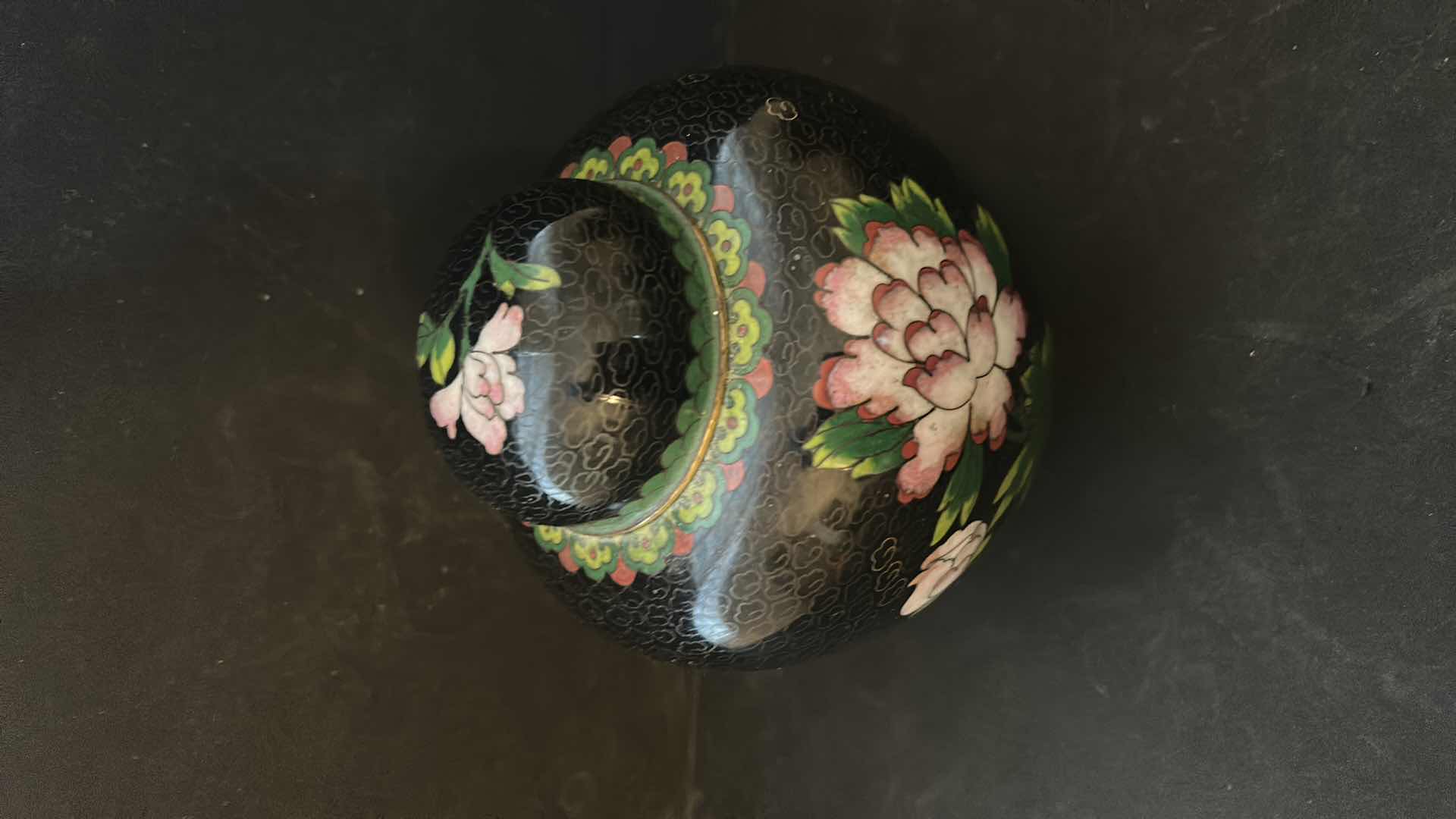 Photo 1 of METAL ENAMELED GINGER JAR 5.5”