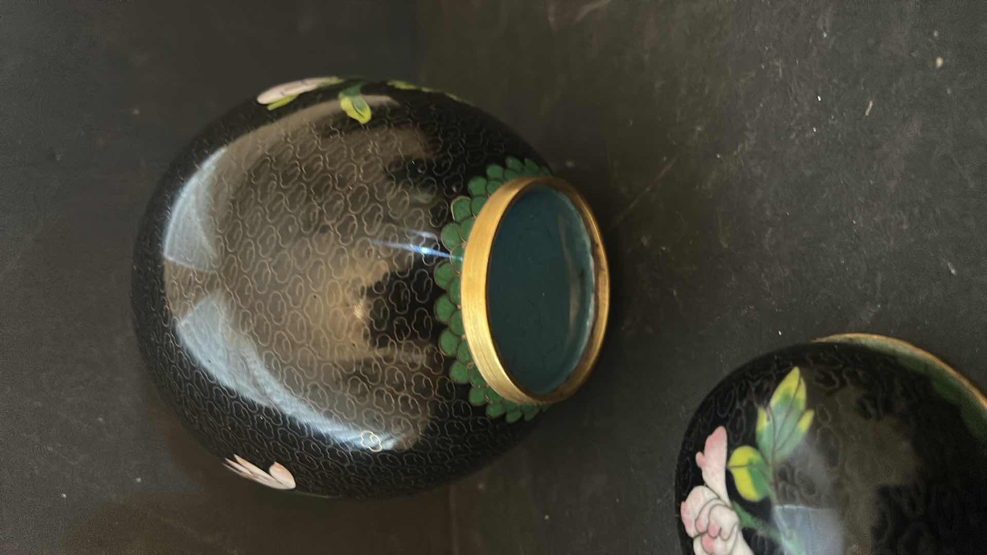 Photo 1 of METAL ENAMELED GINGER JAR 5.5”