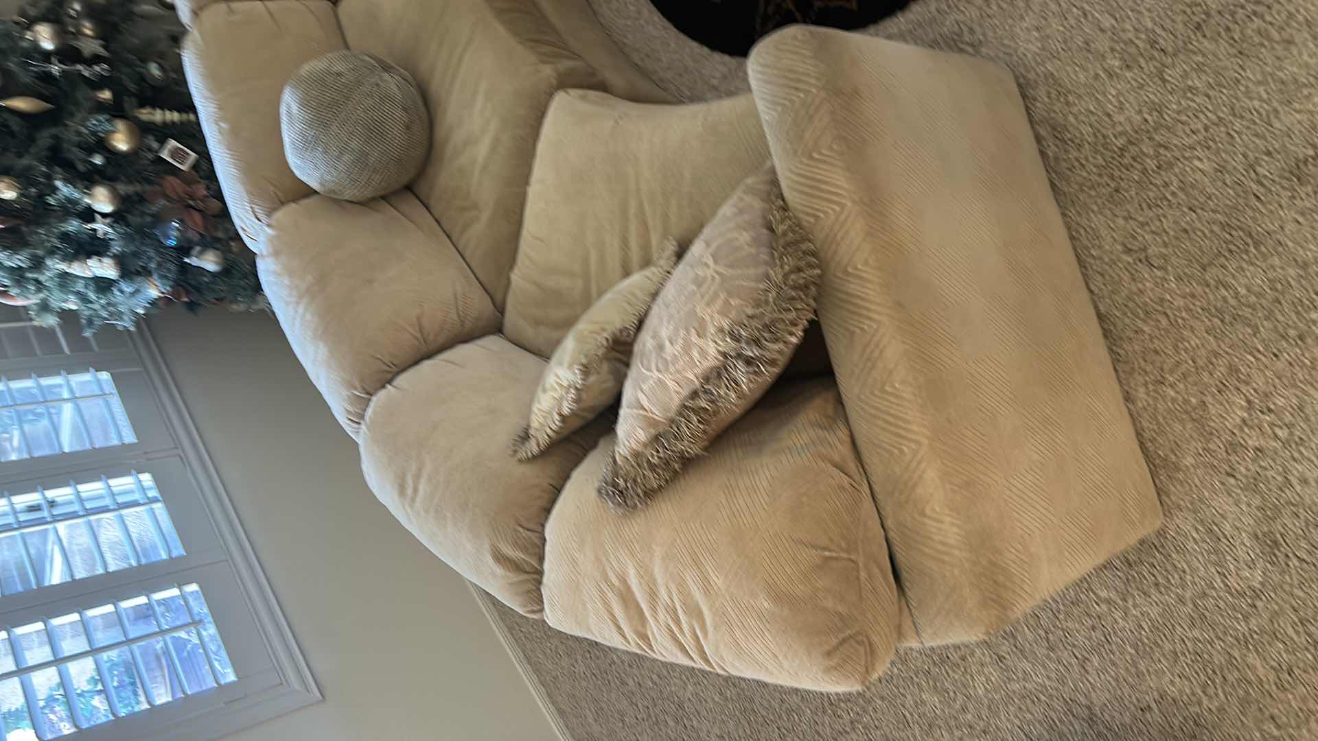 Photo 2 of LARGE SEMI CIRCLE UPHOLSTERED SOFA