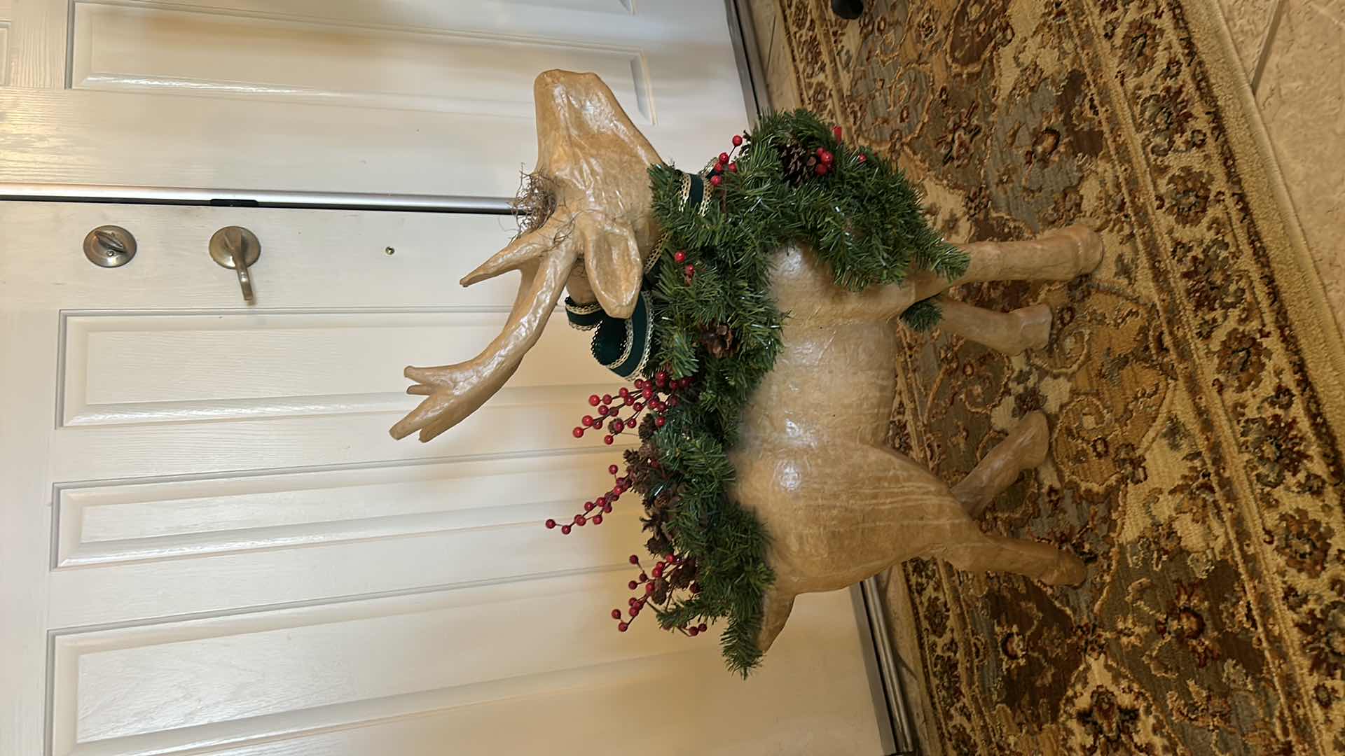 Photo 1 of CHRISTMAS DECORATIONS- PAPER MACHE REINDEER 2’ x 31”