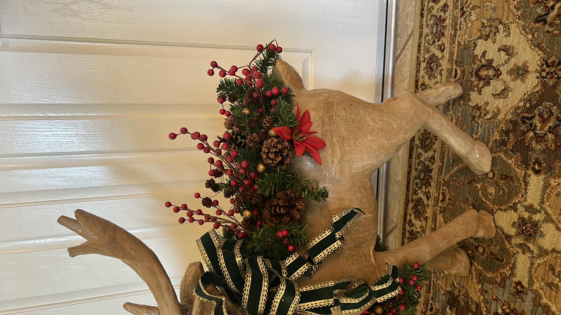 Photo 1 of CHRISTMAS DECORATIONS- PAPER MACHE REINDEER 2’ x 31”