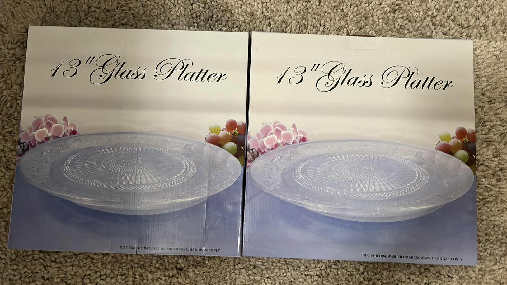 Photo 1 of 2- 13” GLASS PLATTERS