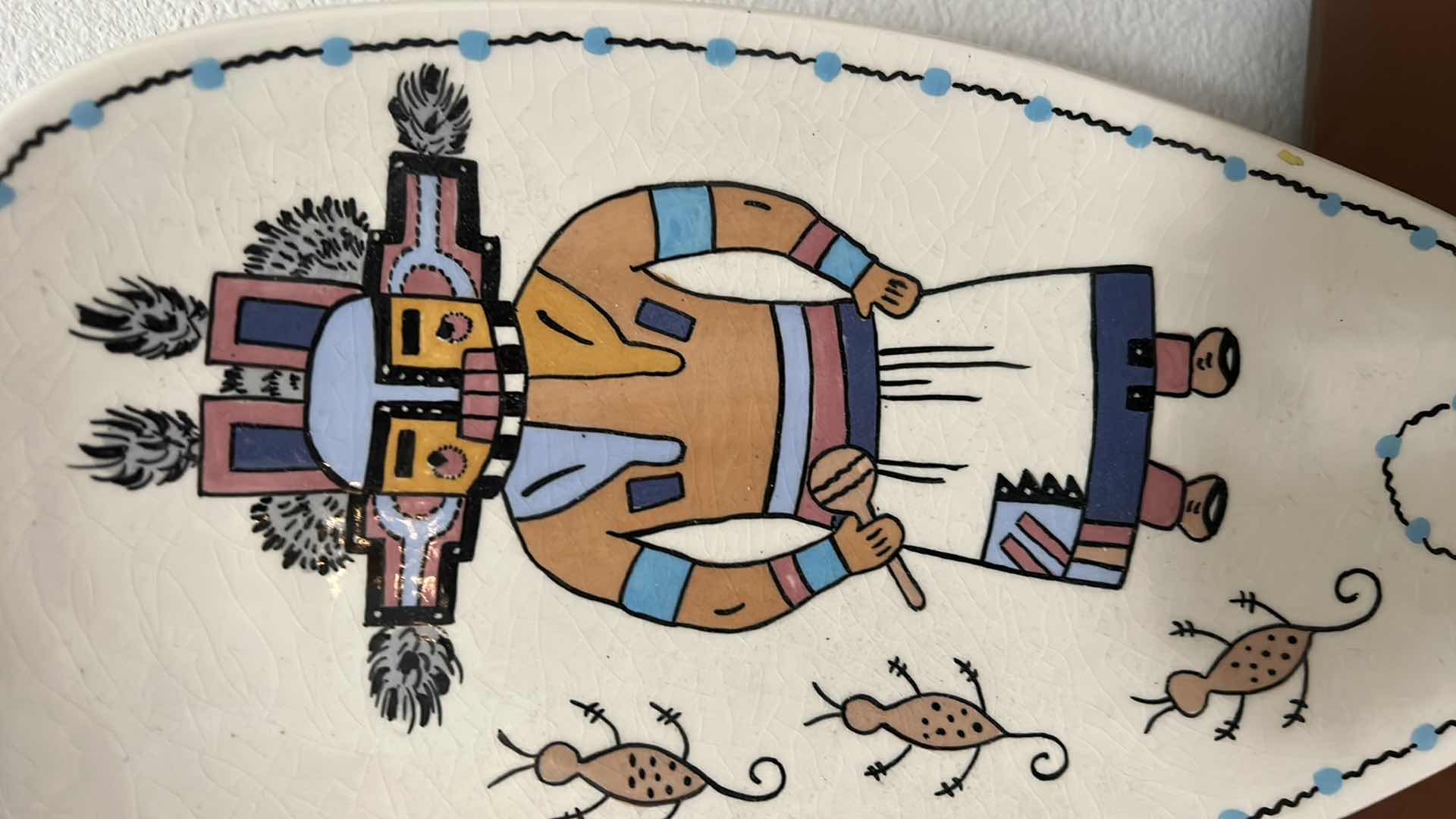 Photo 1 of HAND PAINTED KACHINA OF THE PUEBLO INDIANS BY GENEVIEVE GOLSH RINCON RESERVATION 1976 H13.5” (STAND NOT INCLUDED)