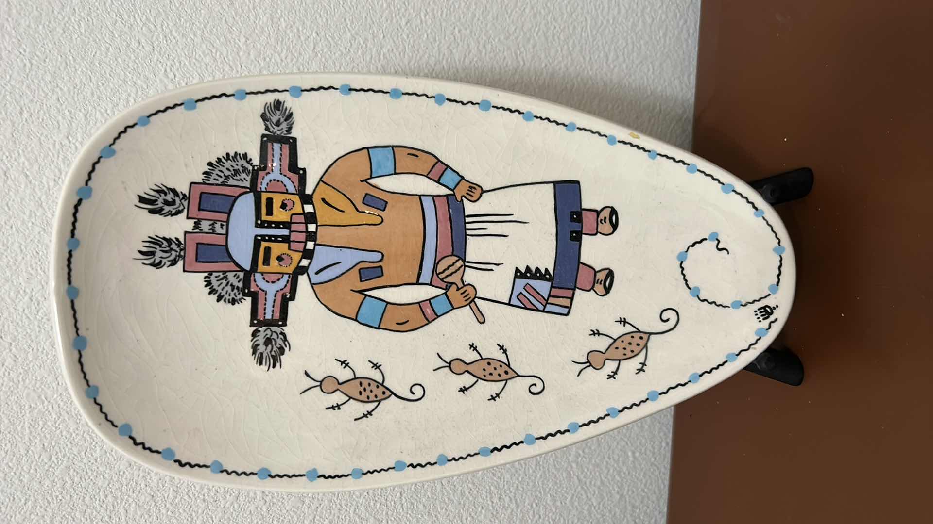 Photo 1 of HAND PAINTED KACHINA OF THE PUEBLO INDIANS BY GENEVIEVE GOLSH RINCON RESERVATION 1976 H13.5” (STAND NOT INCLUDED)