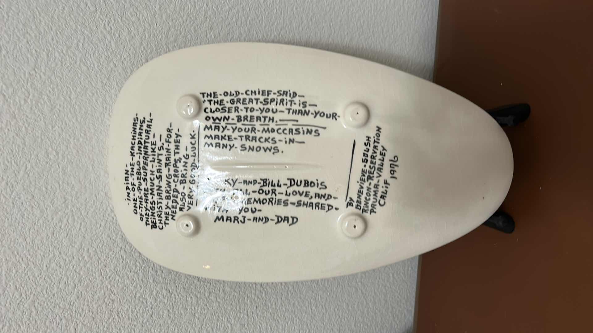 Photo 1 of HAND PAINTED KACHINA OF THE PUEBLO INDIANS BY GENEVIEVE GOLSH RINCON RESERVATION 1976 H13.5” (STAND NOT INCLUDED)