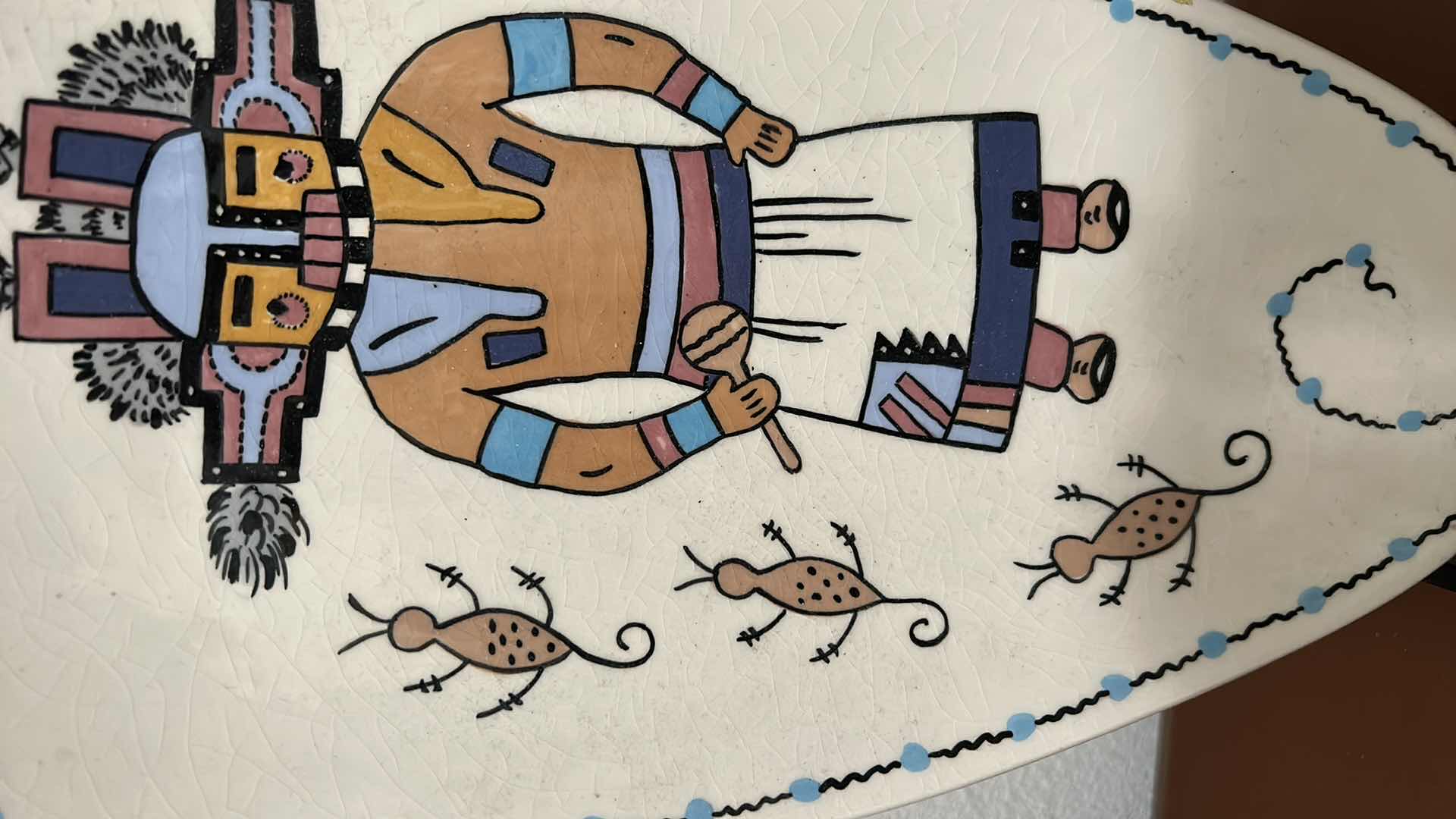 Photo 1 of HAND PAINTED KACHINA OF THE PUEBLO INDIANS BY GENEVIEVE GOLSH RINCON RESERVATION 1976 H13.5” (STAND NOT INCLUDED)