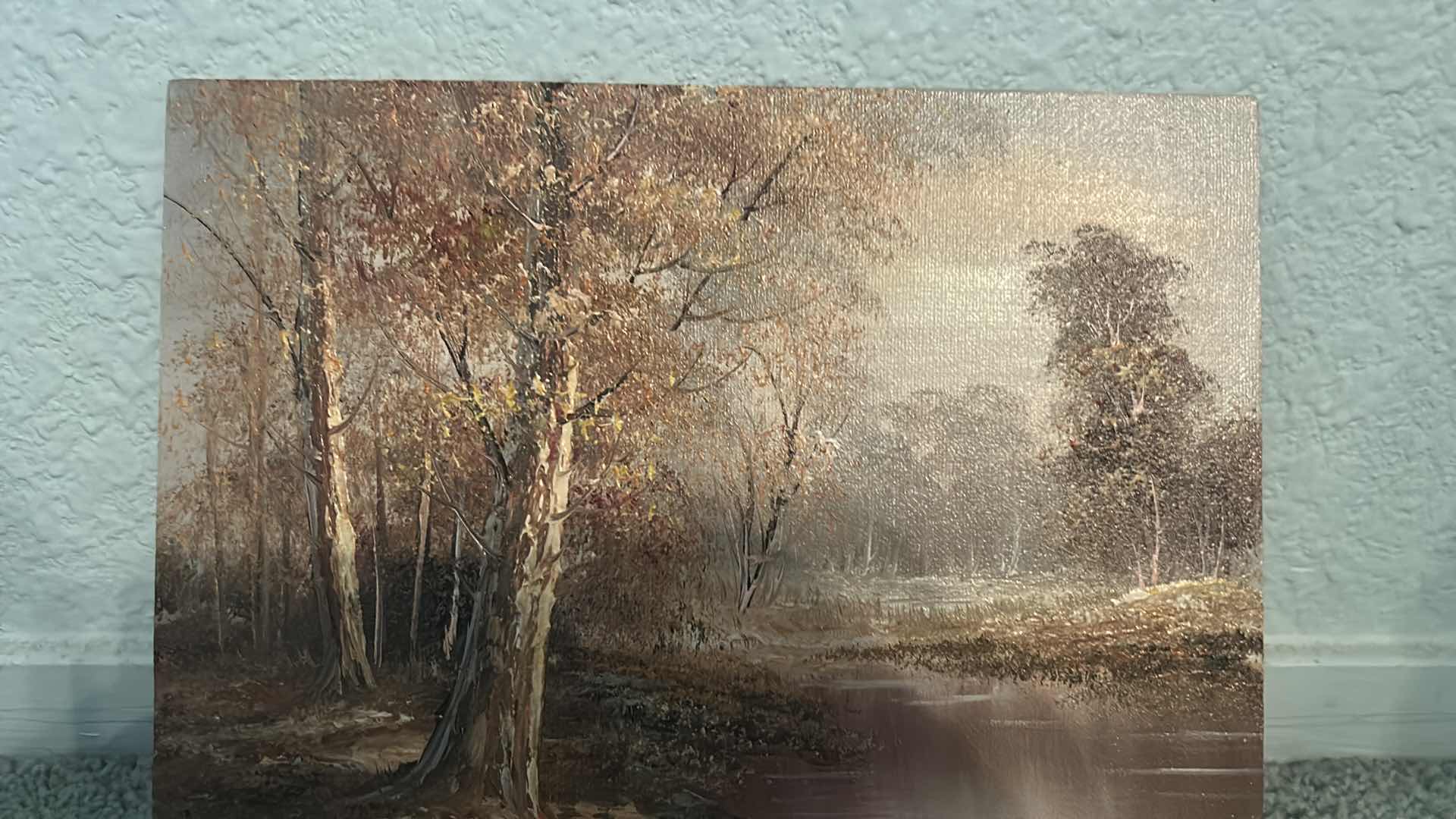 Photo 1 of SIGNED OIL PAINTING ON WOOD UNFRAMED ARTWORK 10” x 8