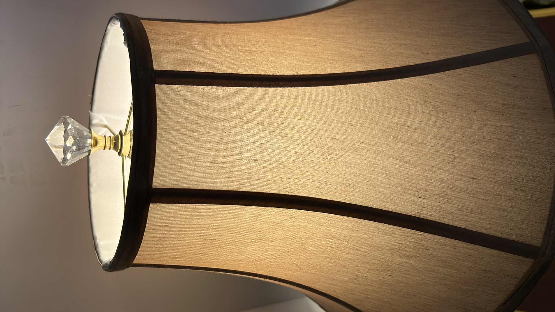 Photo 1 of CRYSTAL BRASS AND MARBLE TABLE LAMP H32”