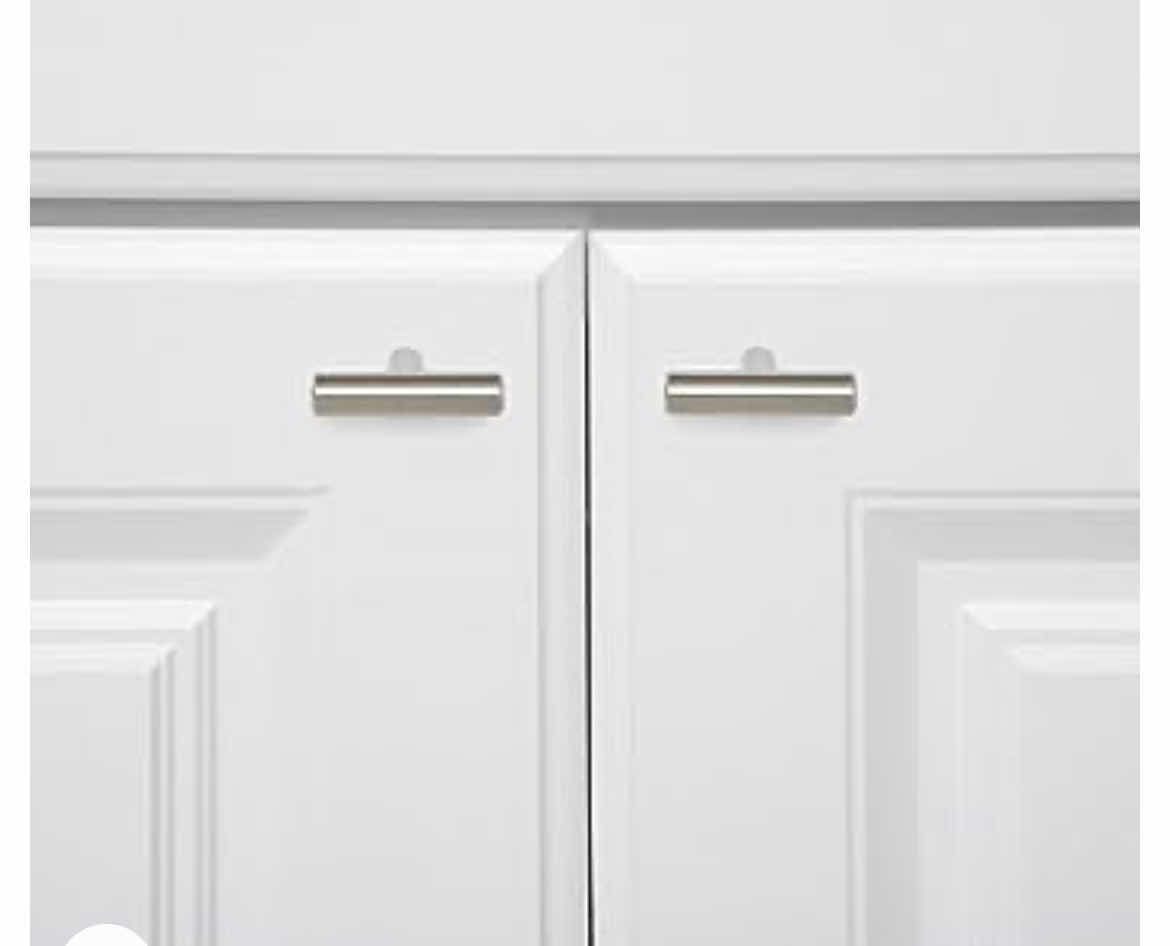 Photo 1 of NEW AMAZON BASICS T-BAR CABINET KNOBS  SATIN NICKEL 3 BOXES OF 10 