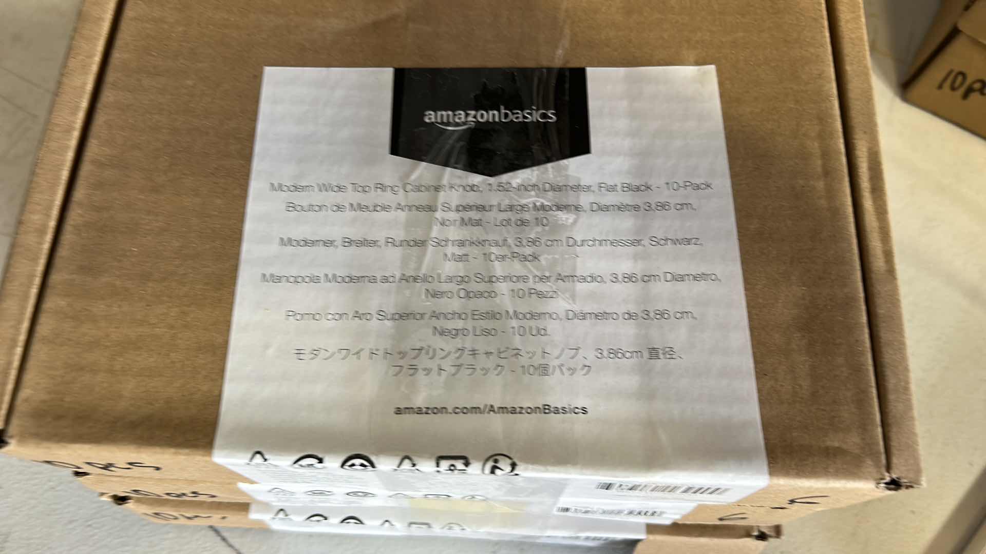 Photo 2 of AMAZON BASICS MODERN TOP RING CABINET KNOB FLAT BLACK