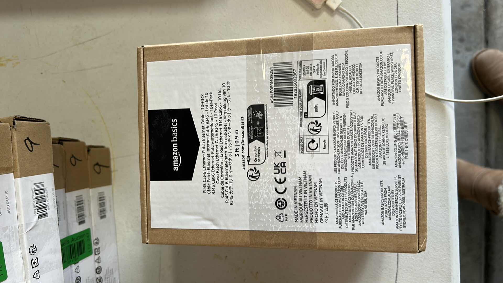 Photo 1 of AMAZON BASICS RJ45 CAT-6 ETHERNET PATCH INTERNET CABLE 10 PACK