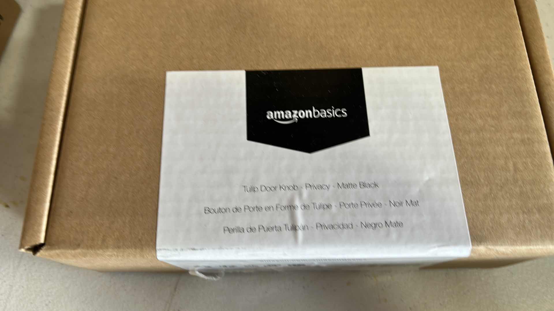 Photo 1 of AMAZON BASICS TULIP PRIVACY DOOR KNOB MATTE BLACK 