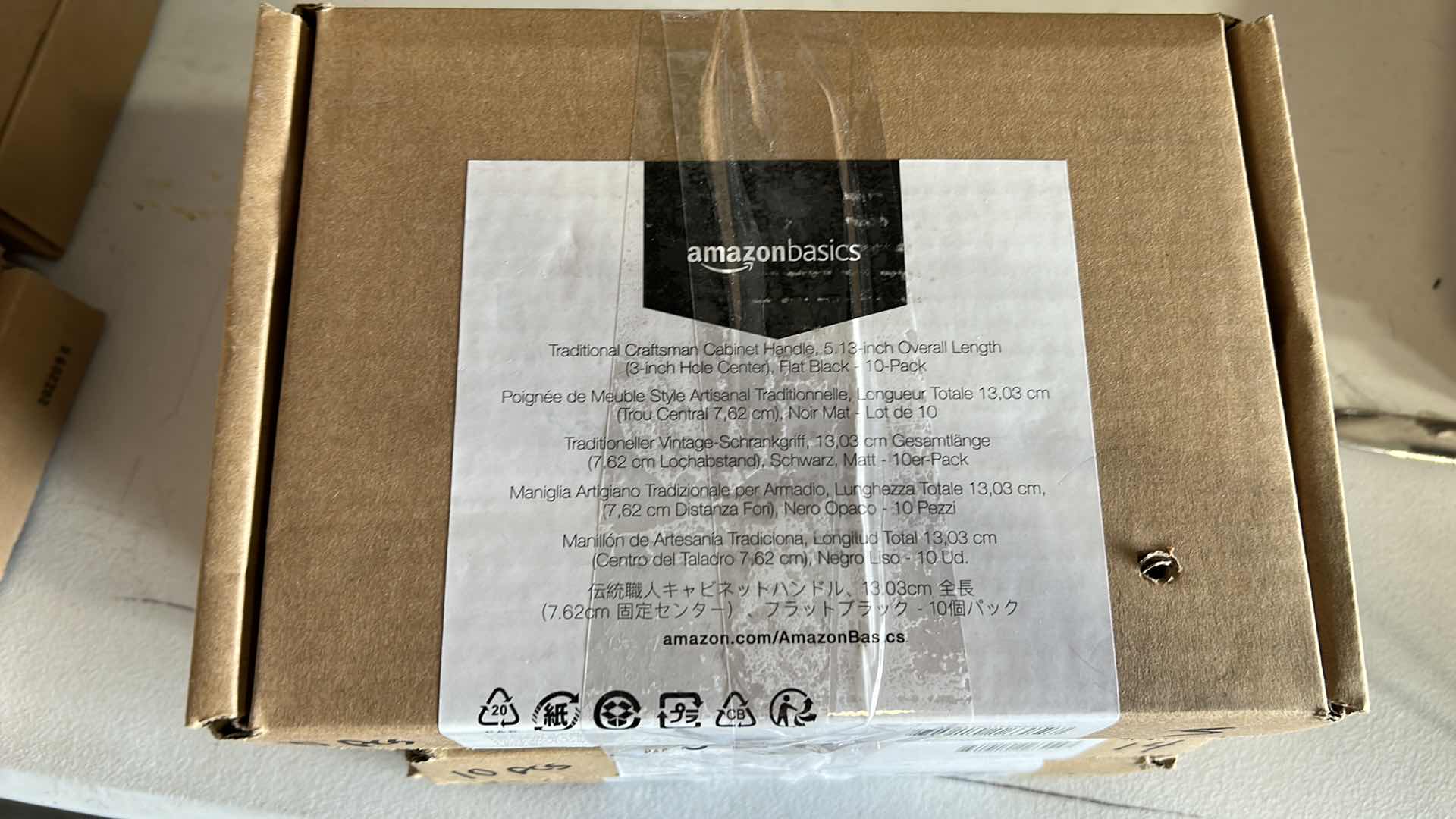 Photo 1 of 4 BOXES (10 per box)TRADITIONAL CRAFTSMAN CABINET HANDLES FLAT BLACK 3” HOLE CENTER