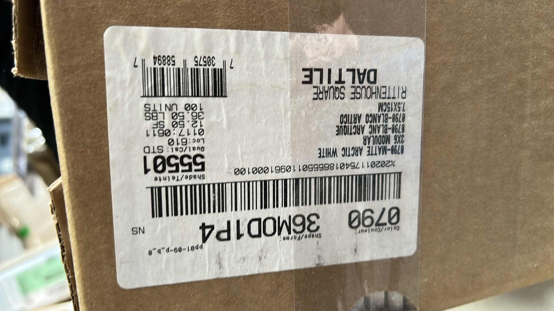 Photo 1 of 7 CASES - NEW DALTILE MATTE ARTIC WHITE 3" X 6" MODULAR  SUBWAY TILE $53.63 CASE 700 pcs TOTAL