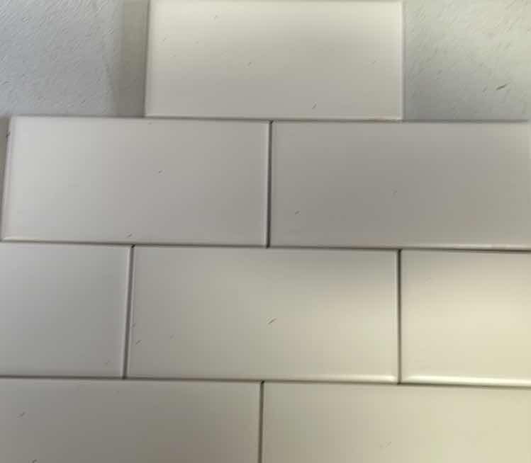 Photo 1 of 7 CASES - NEW DALTILE MATTE ARTIC WHITE 3" X 6" MODULAR  SUBWAY TILE $53.63 CASE 700 pcs TOTAL