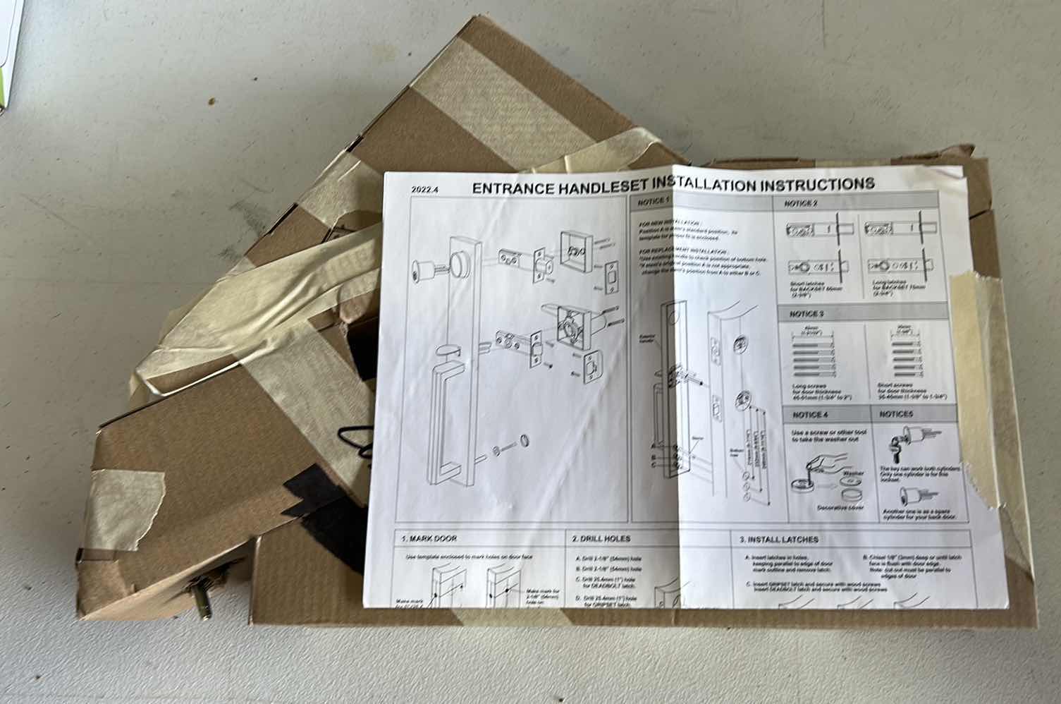 Photo 1 of NEW FRONT DOOR HANDLESET BRUSHED NICKLE