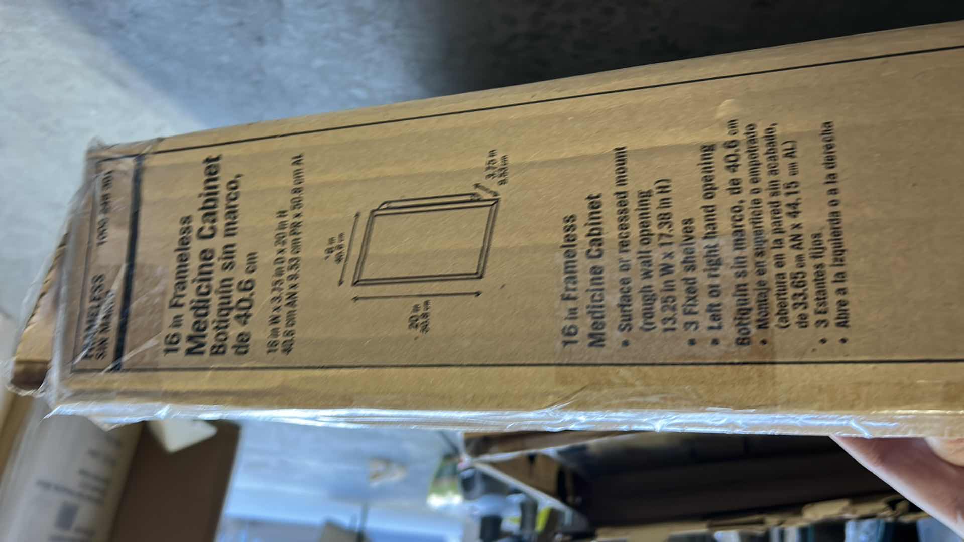 Photo 1 of NEW 16" FRAMELESS MEDICINE CABINET