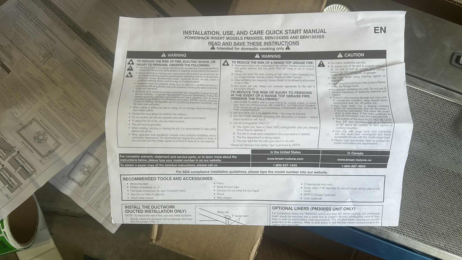 Photo 1 of BROAN r EXHAUST FAN $180