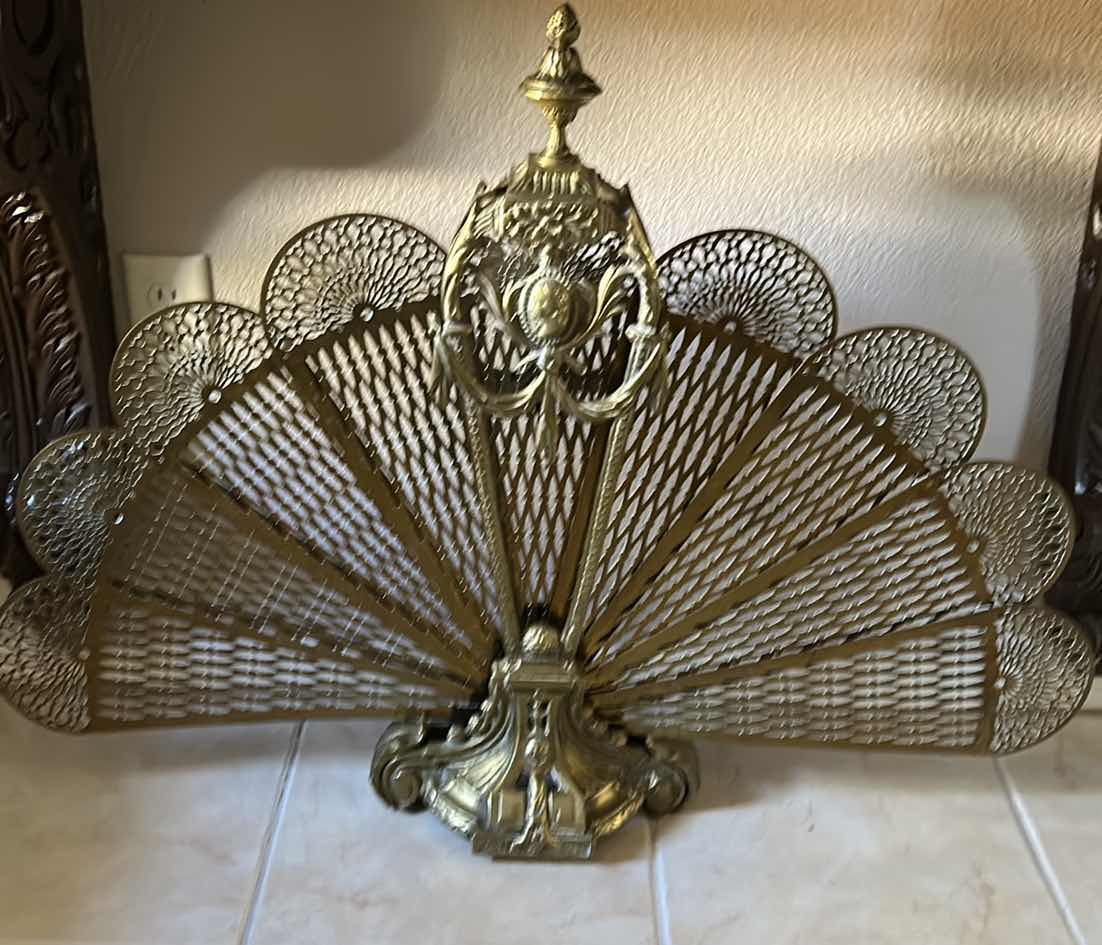 Photo 1 of HOME DECOR - VINTAGE HEAVY BRASS FIREPLACE SCREEN 38” x 28”