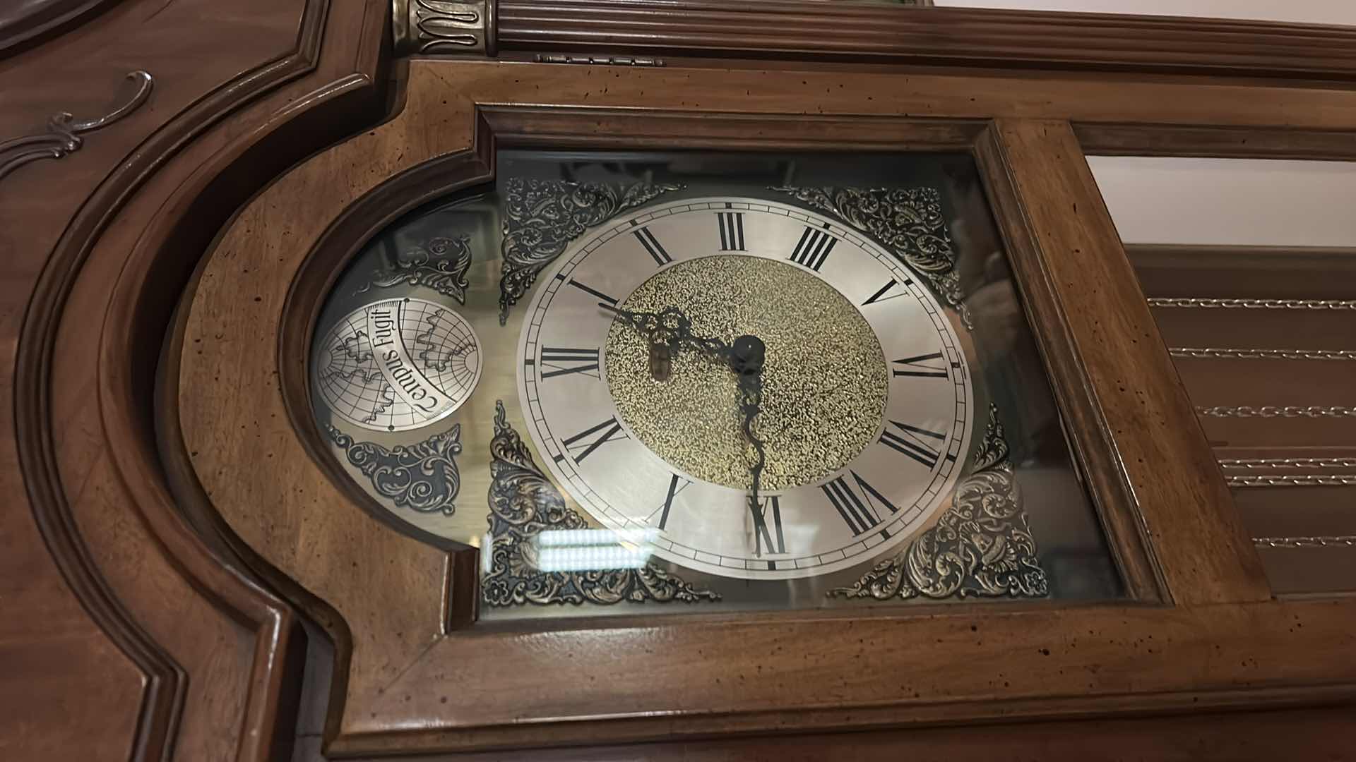 Photo 4 of RIDGEWAY MAHOGANY GRANDFATHER CHIMING CLOCK 21” x 11” x 6’