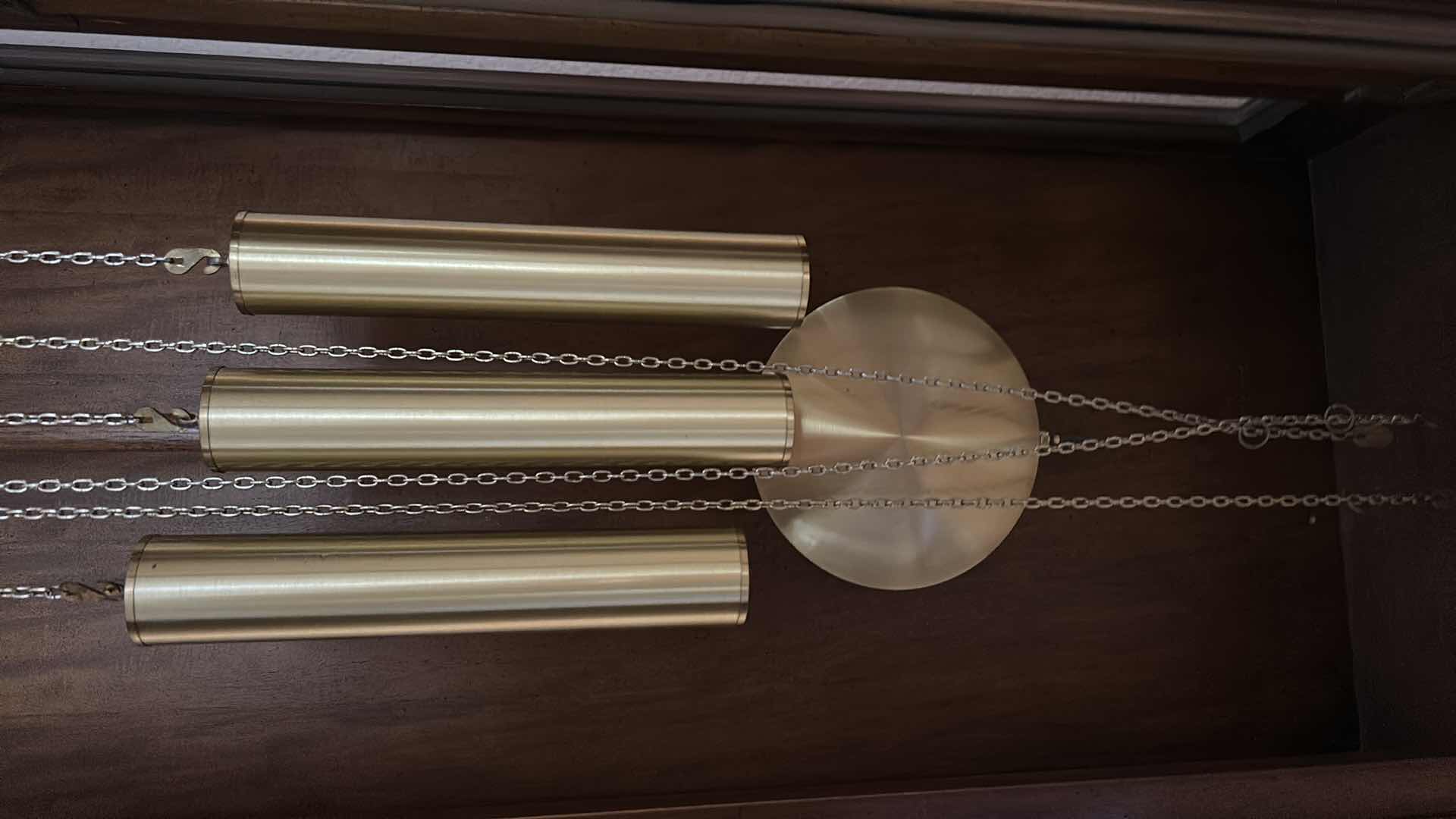 Photo 8 of RIDGEWAY MAHOGANY GRANDFATHER CHIMING CLOCK 21” x 11” x 6’