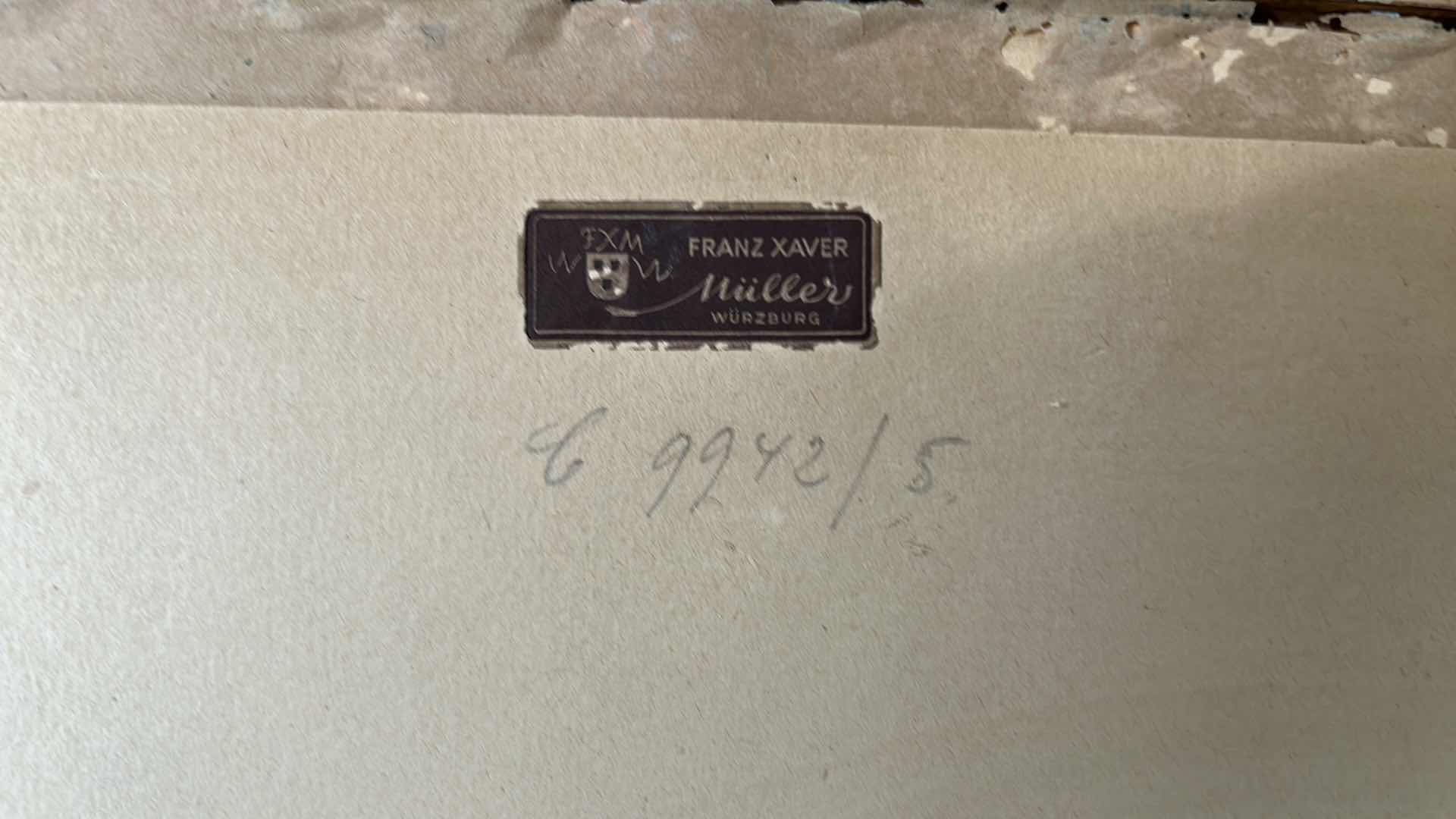 Photo 8 of 2 WALL DECOR- GOLD FRAMED ARTWORK 1 SIGNED - OLD WOMAN 14 1/2 x 17 1/2, VILLAGE 15 3/4” x 13 1/2”