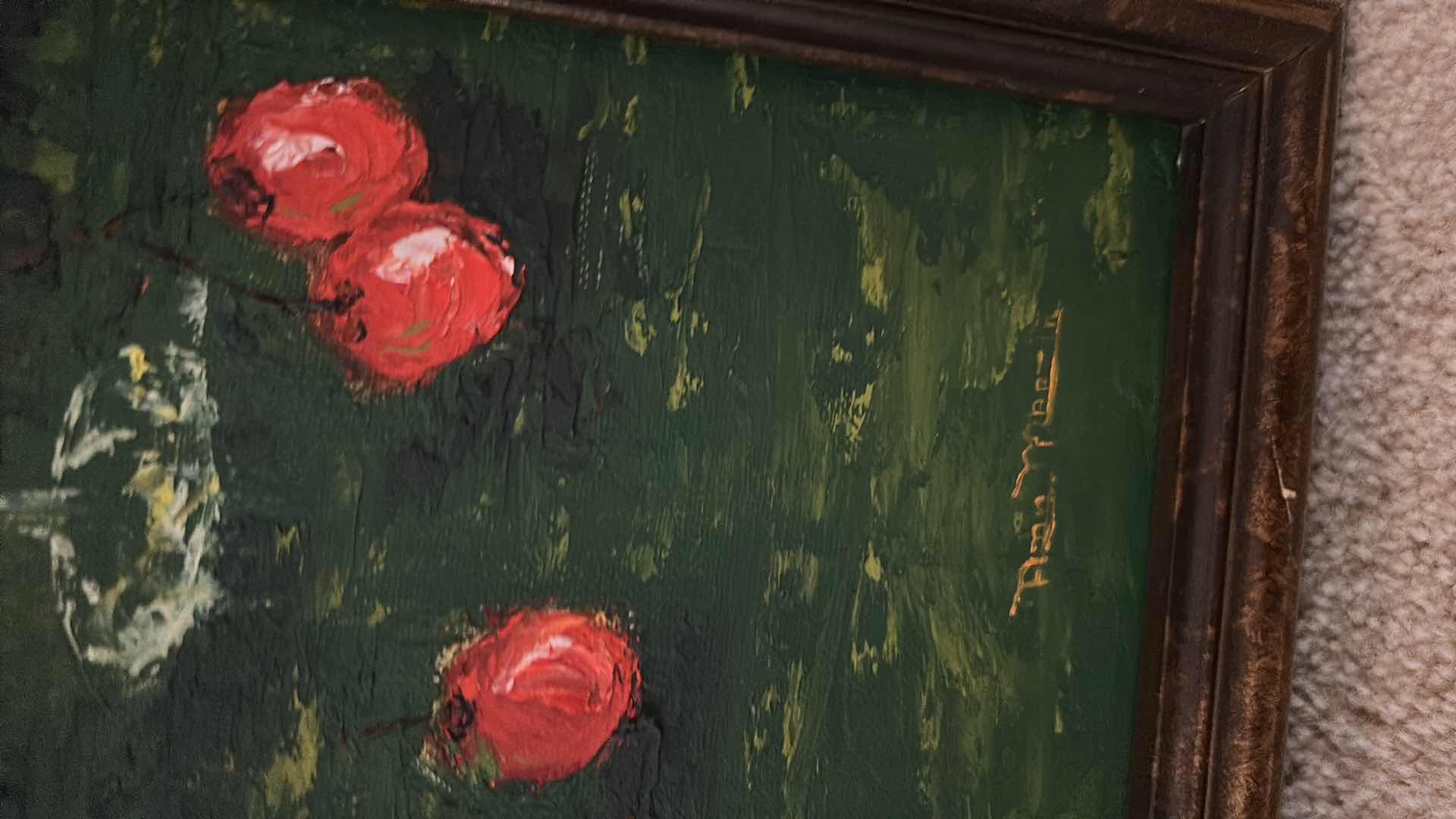 Photo 3 of ARTWORK OIL PAINTINGS ON CANVAS. SIGNED STILLSCAPES FRAMED LARGEST 31” x 17 1/2”.