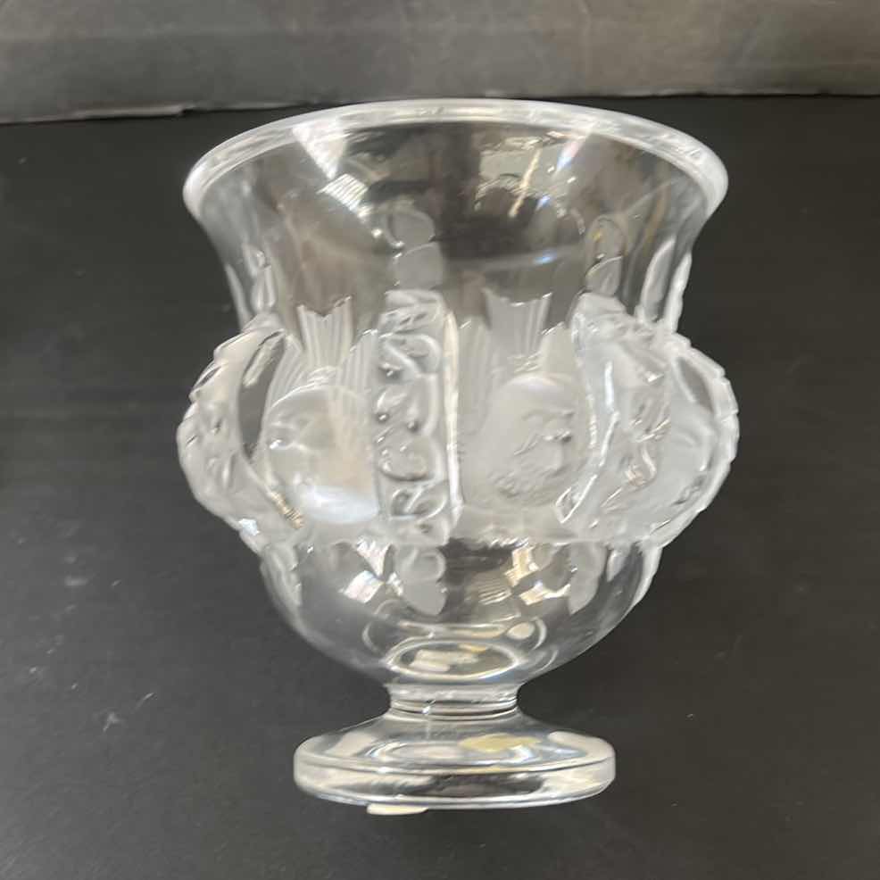 Photo 1 of CRISTAL LALIQUE PARIS DAMPIERRE 5” VASE $990