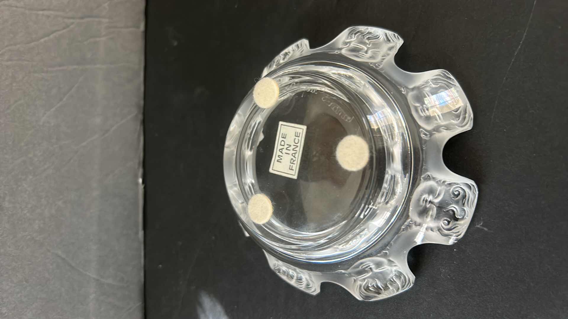 Photo 1 of CRISTAL LALIQUE PARIS DISH/BOWL/CANDLE HOLDER 1.5” x 5.5”