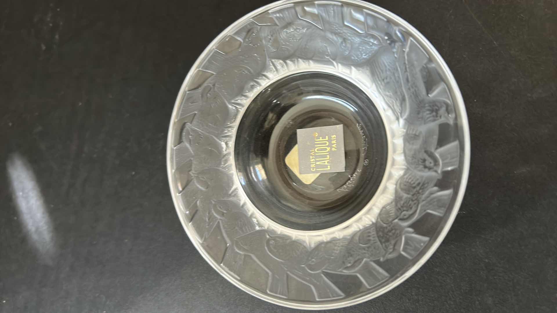 Photo 1 of CRISTAL LALIQUE PARIS DISH/BOWL/CANDLE HOLDER 3.75” x .75”
